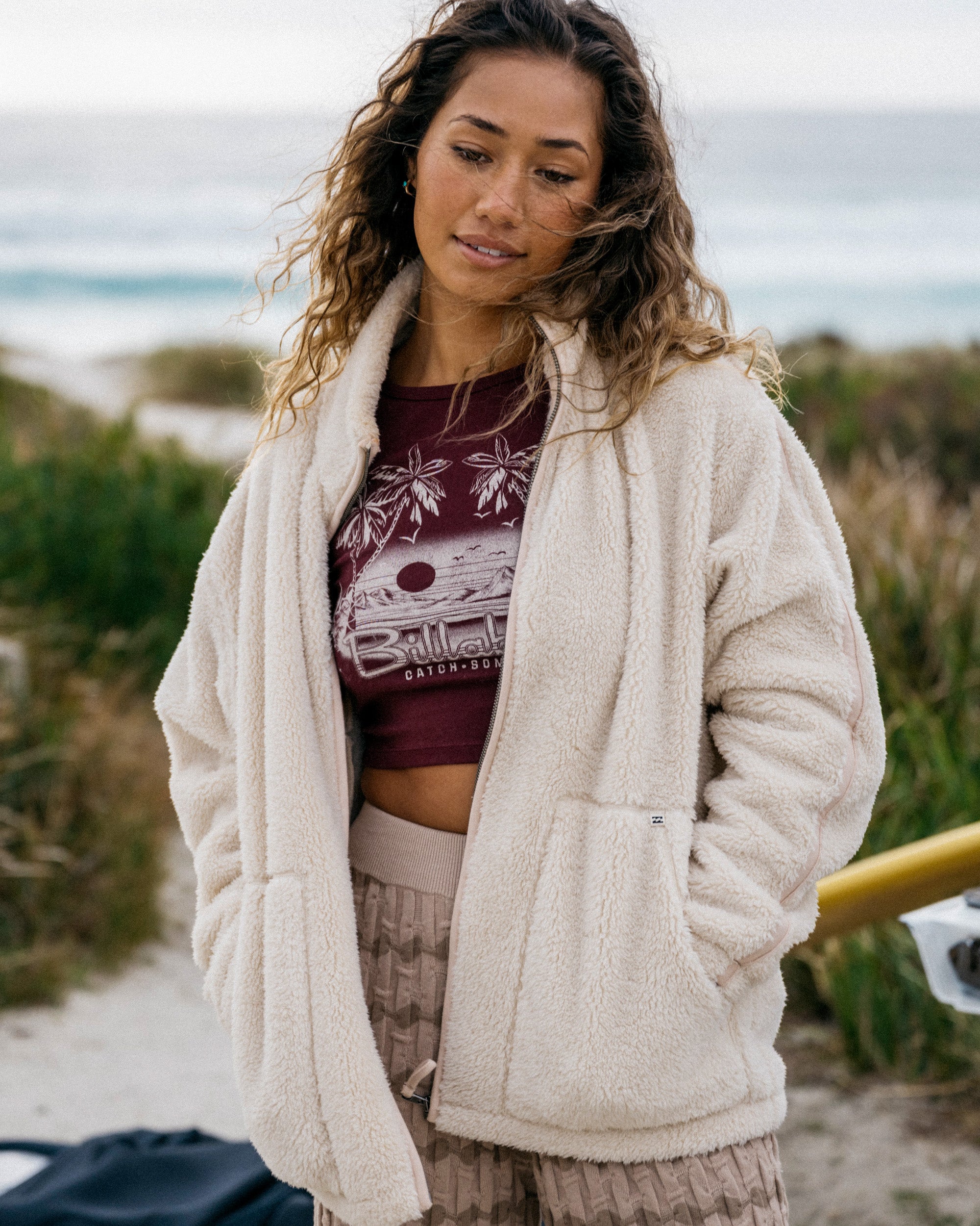 Womens Sweet Ride Zip Up Sherpa Jacket