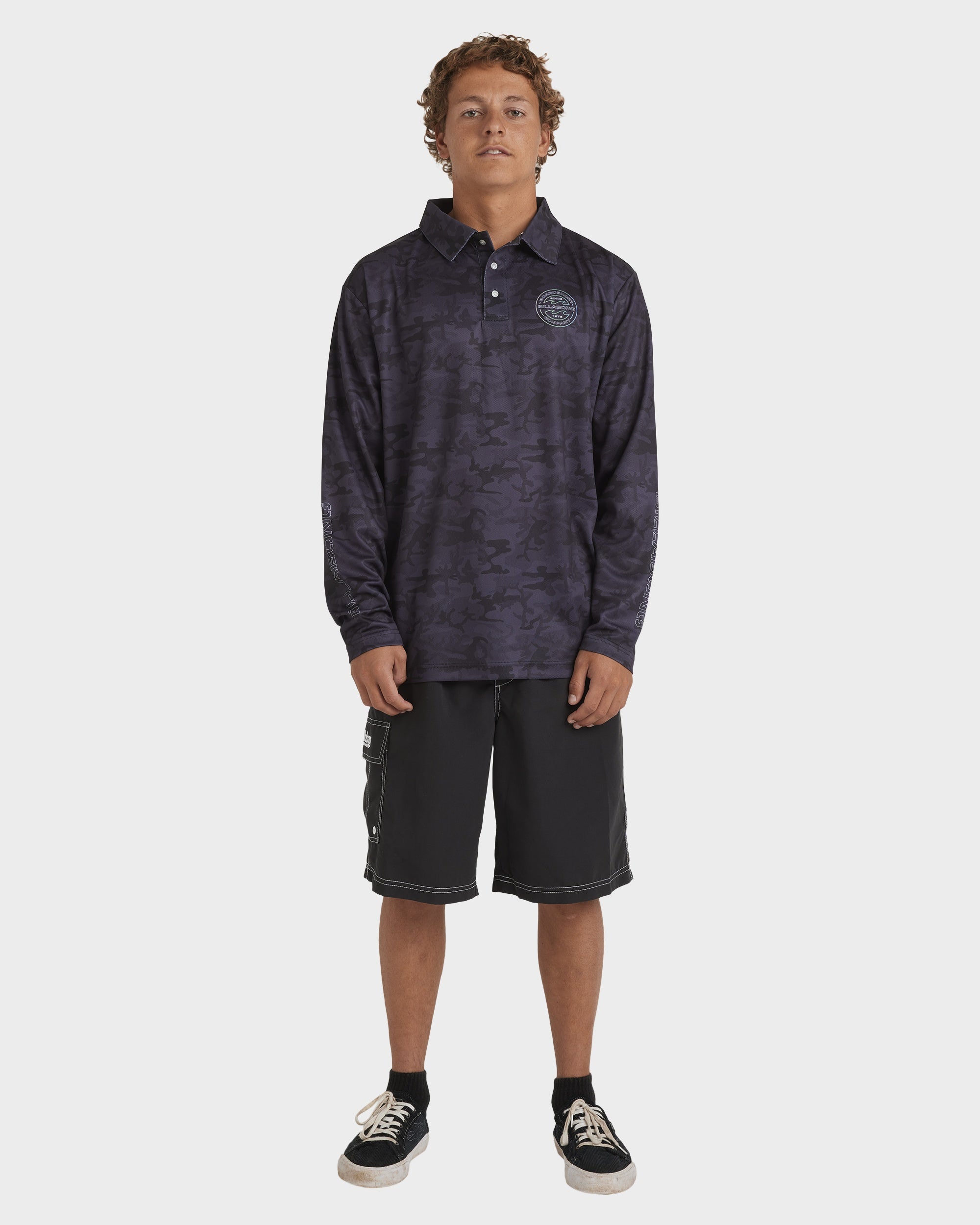 Mens Fisho Long Sleeve Rash Vest