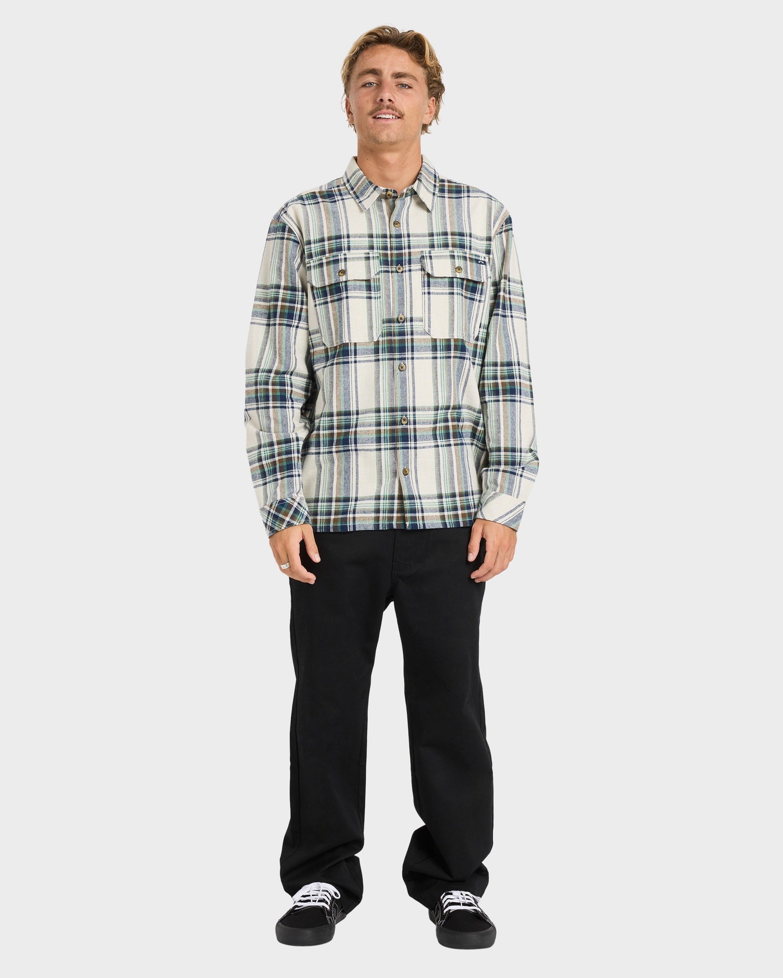 Mens Offshore Long Sleeve Flannel Shirt