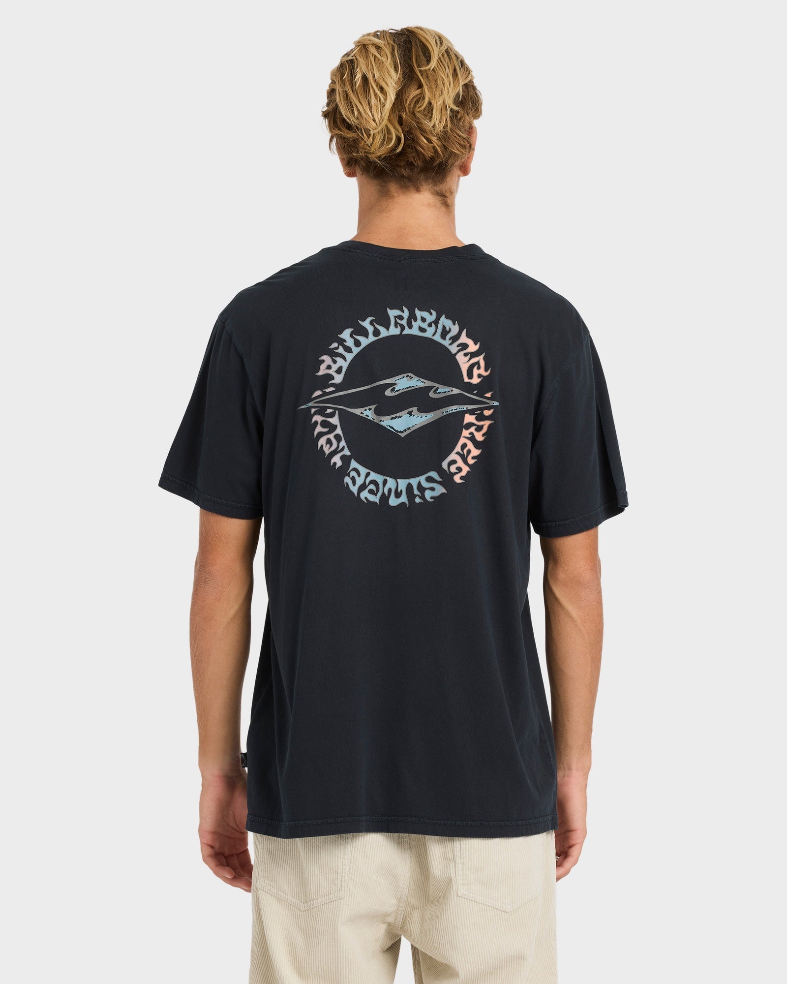 Mens Hollow Diamond Wave Washed Premium T-Shirt