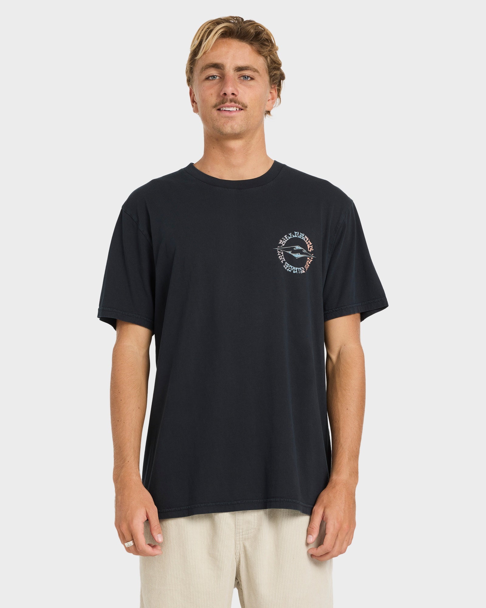 Mens Hollow Diamond Wave Washed Premium T-Shirt