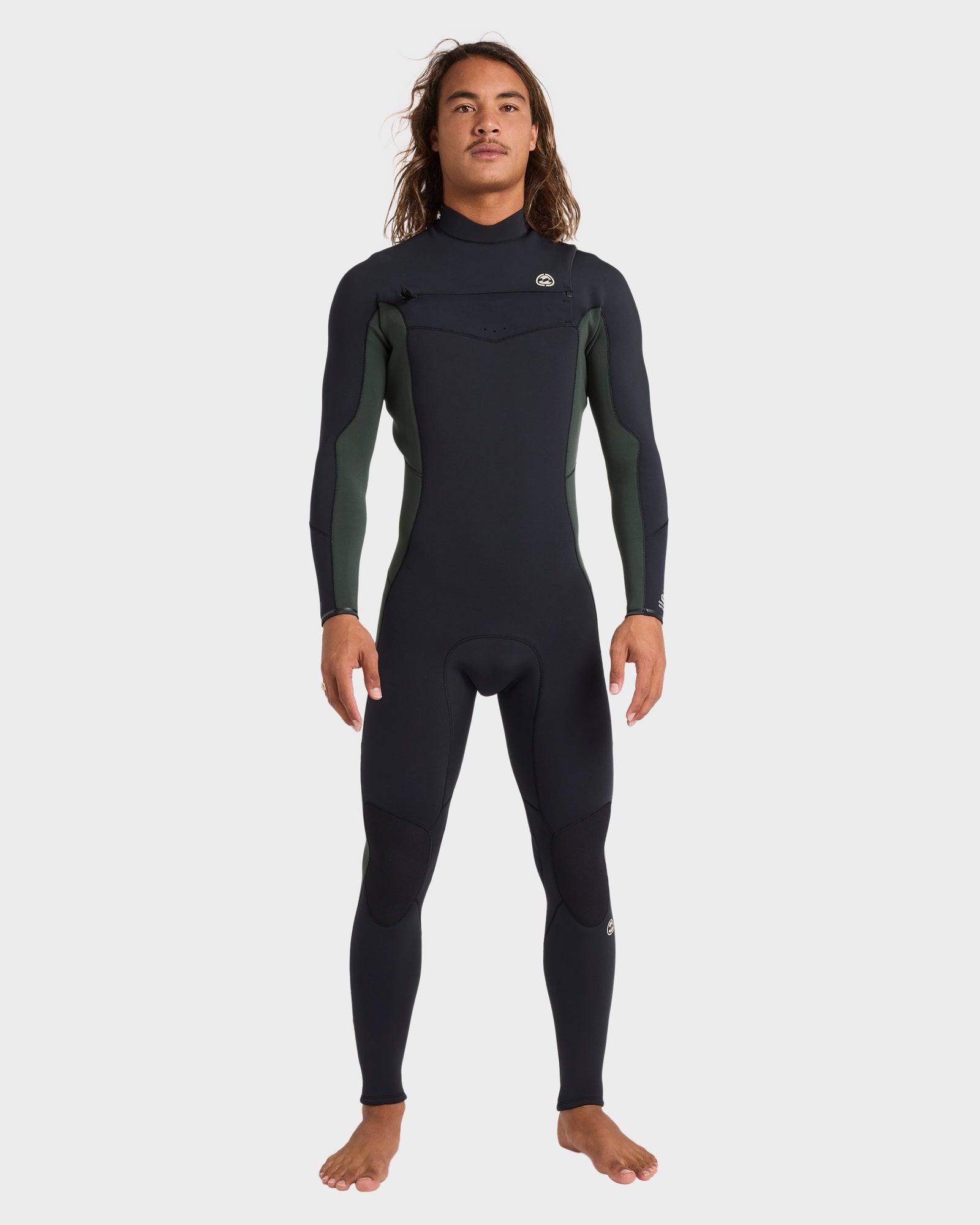Mens 3/2mm Absolute Natural Chest Zip Wetsuit
