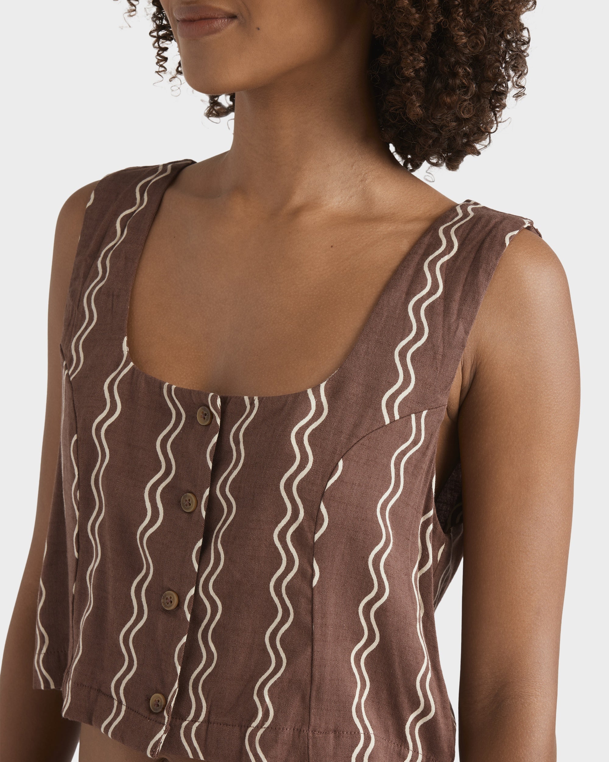 Womens Another Wave Woven Tank Top