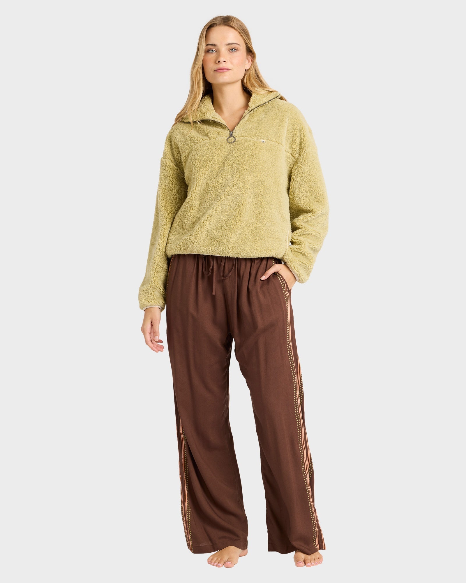 Womens Vacay Mode Elastic Pants