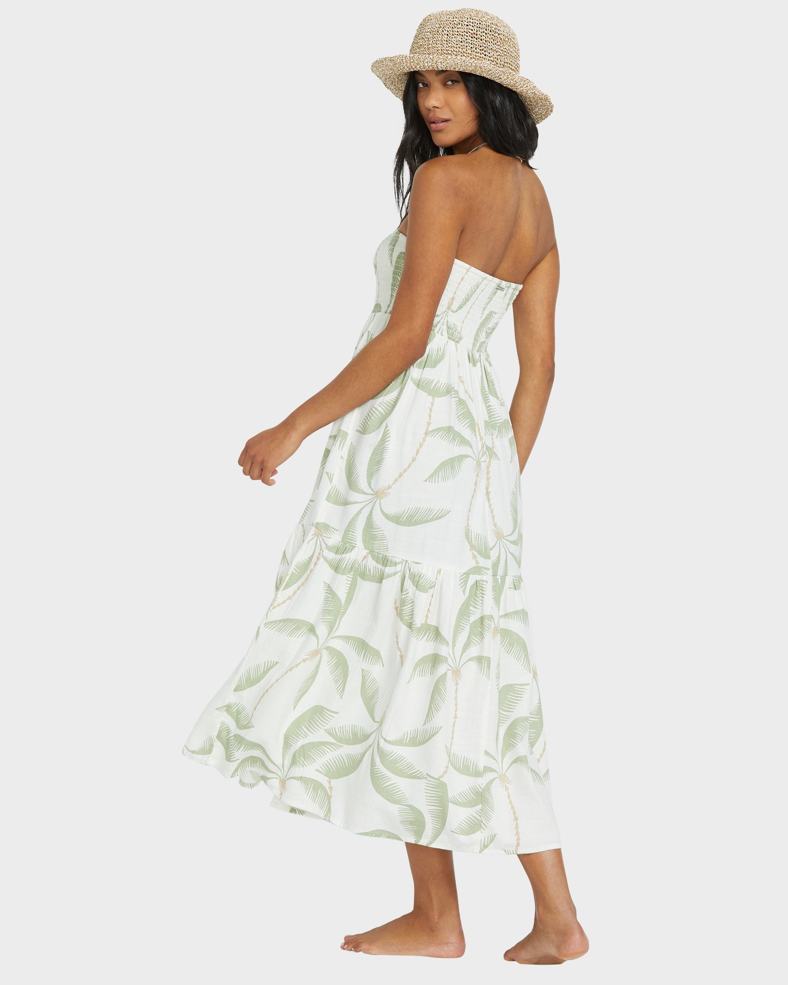 Womens Tropical Haze Midi Dress