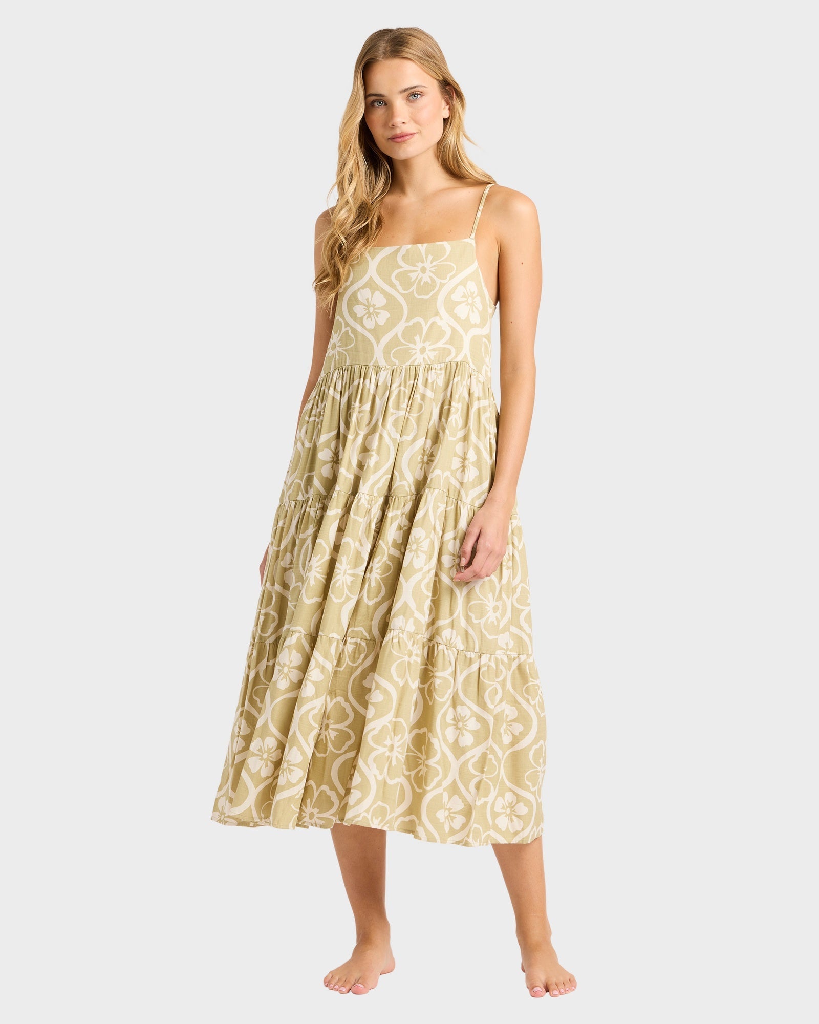 Womens Floral Trip Lost Love Midi Dress