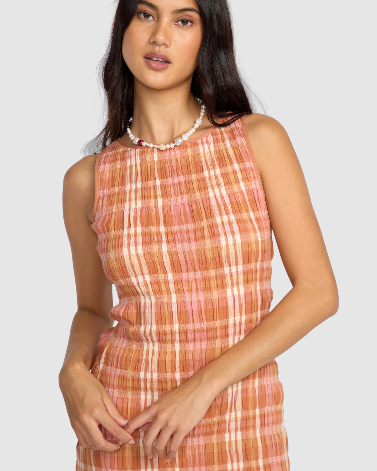 Womens Check Me Out Mini Dress