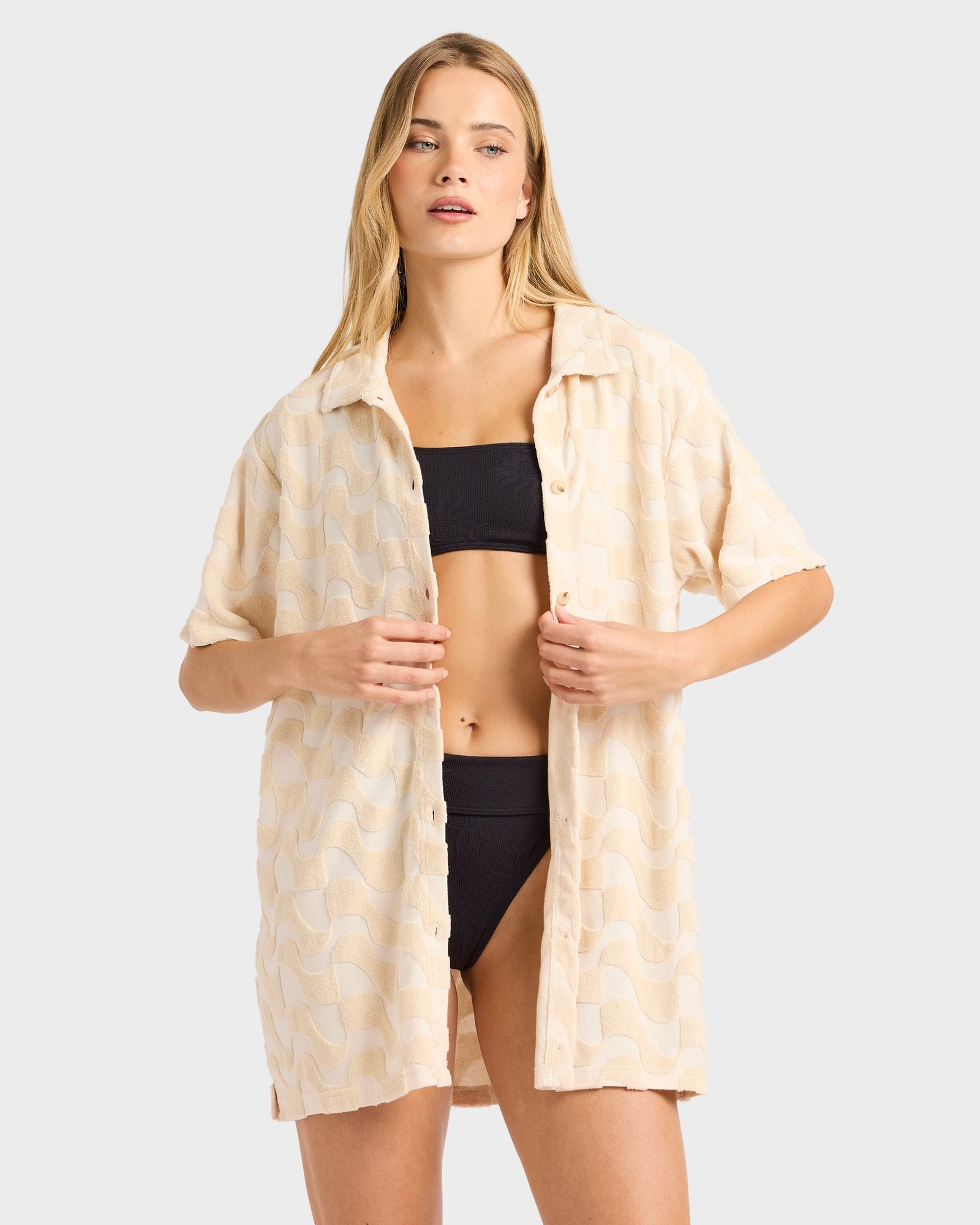 Womens Laura Waves Shirt Mini Dress