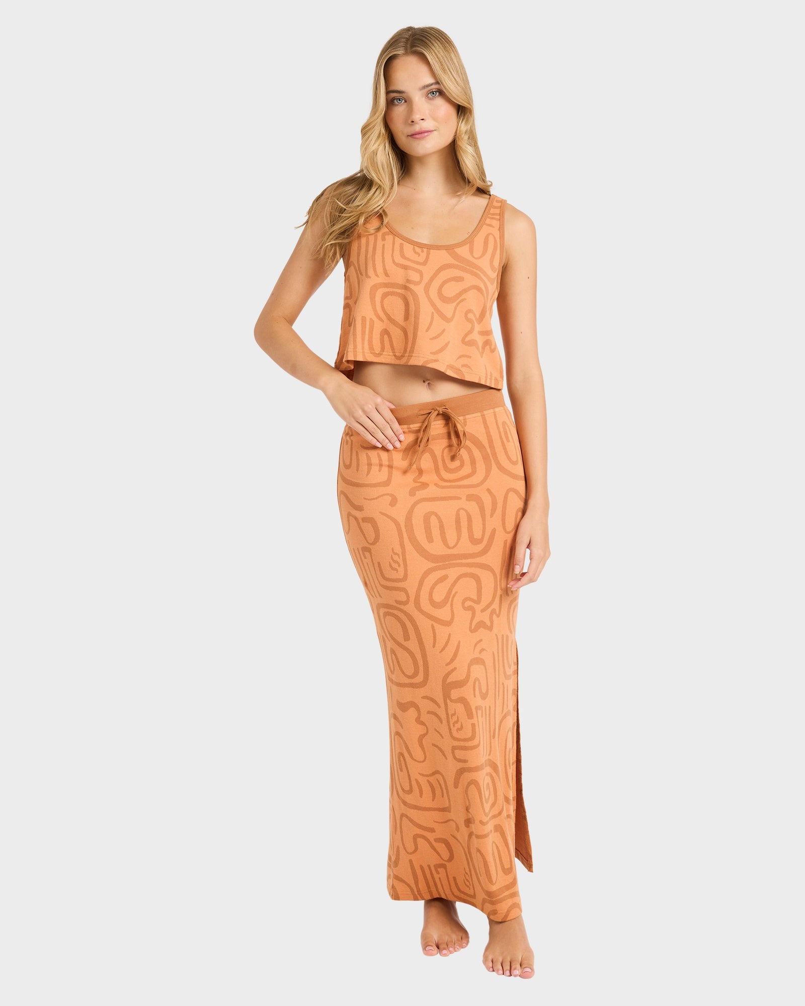 Womens Embers Knit Maxi Skirt
