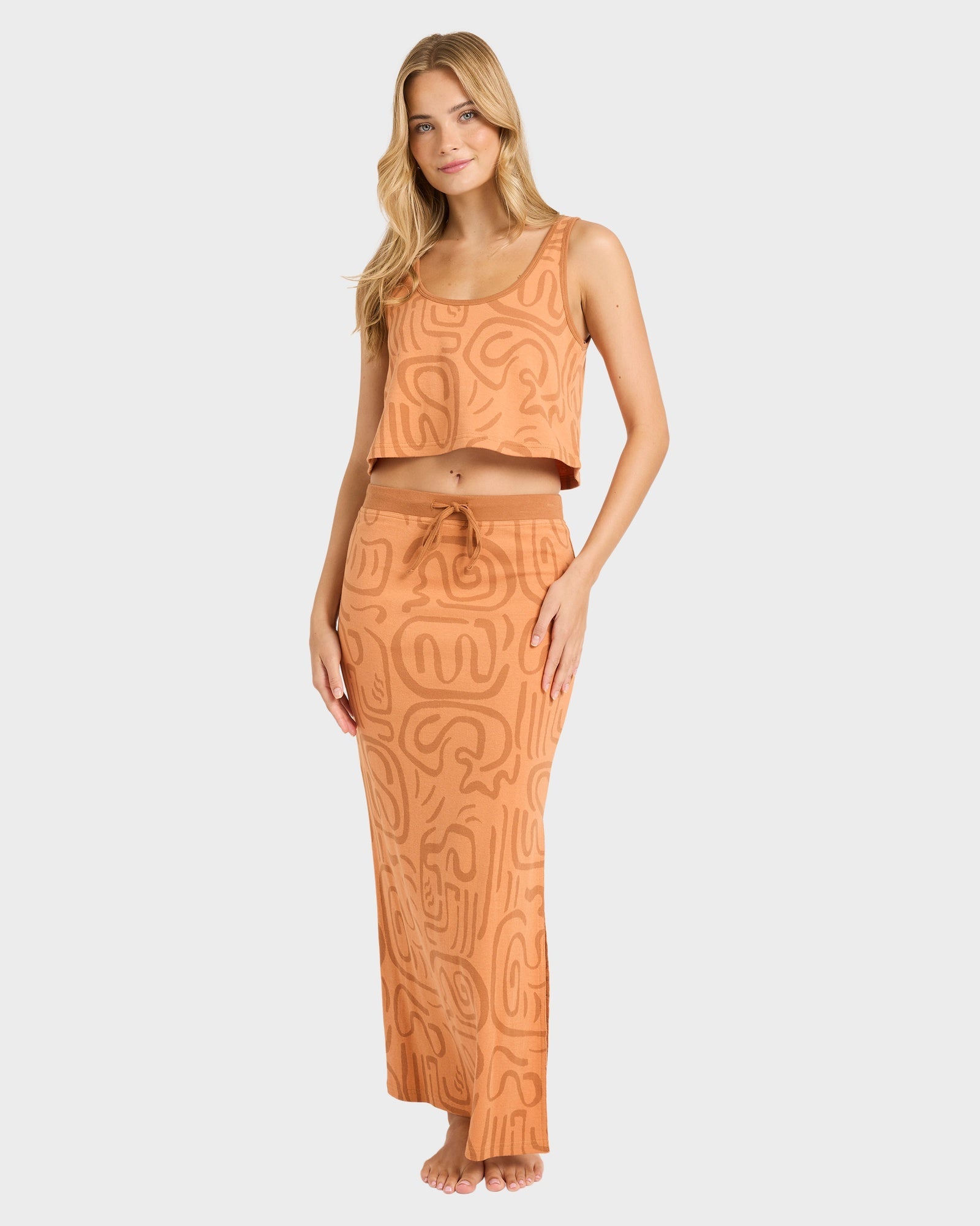Womens Embers Knit Maxi Skirt