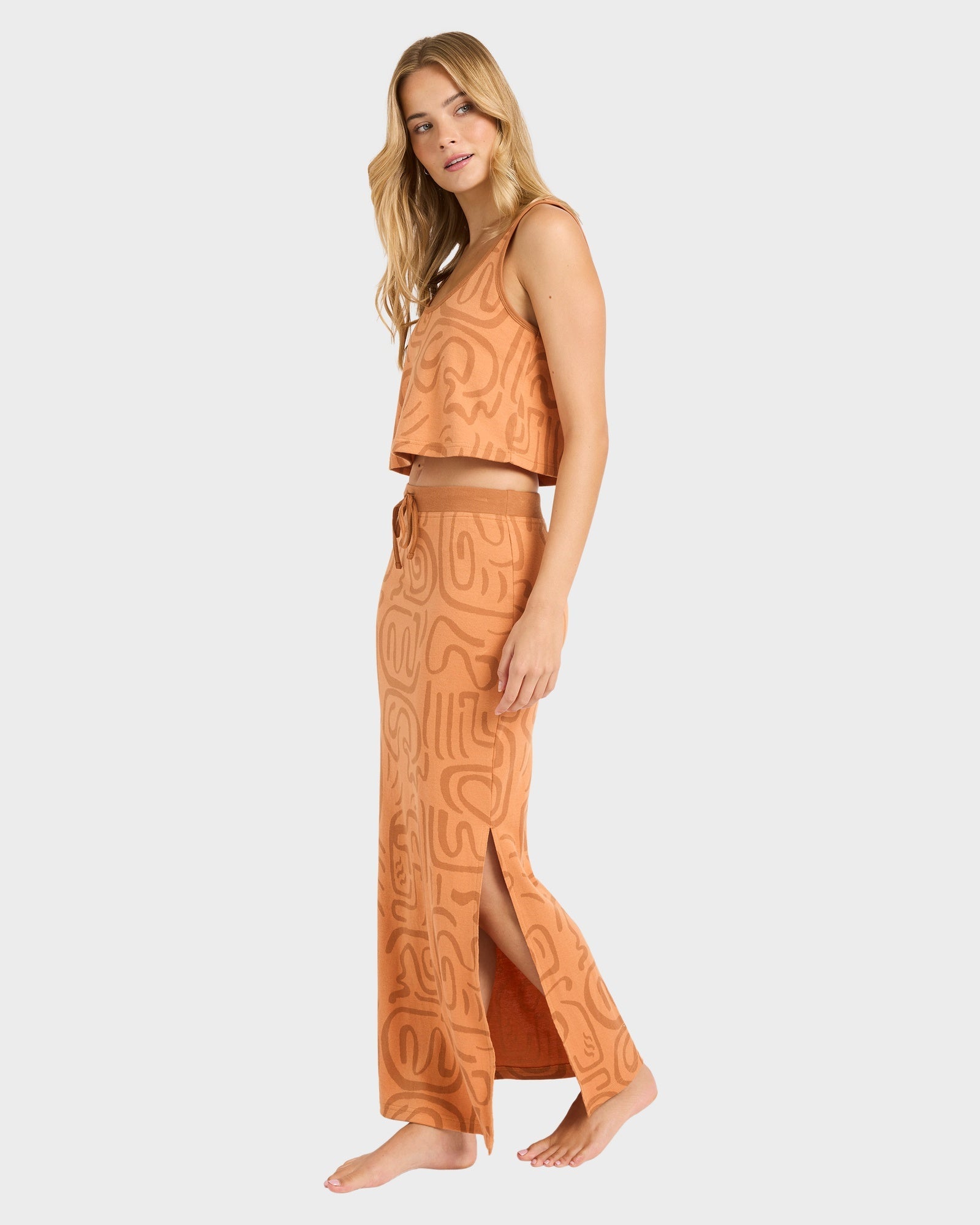 Womens Embers Knit Midi Skirt