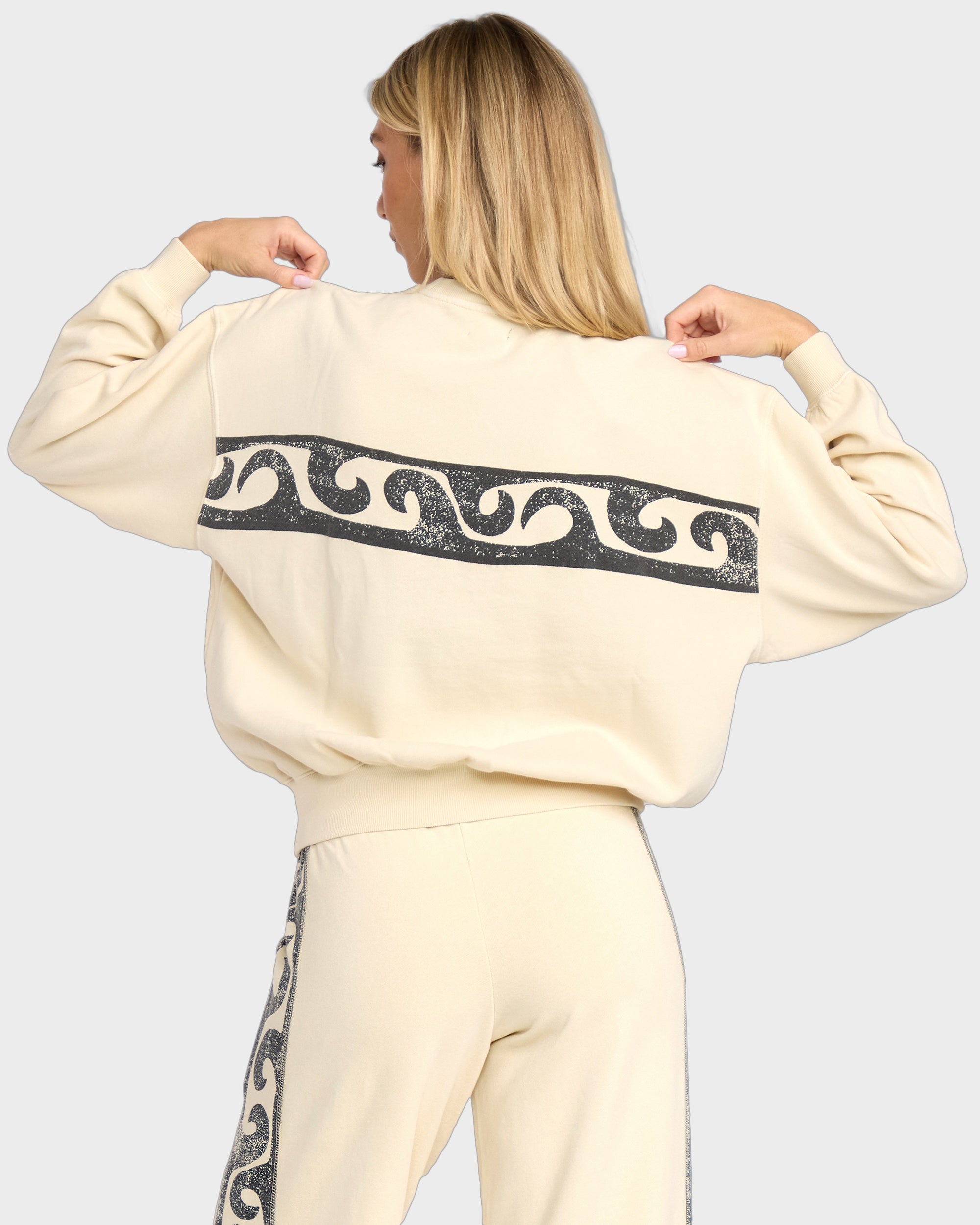 Womens Sun Wave Livin Crew Neck