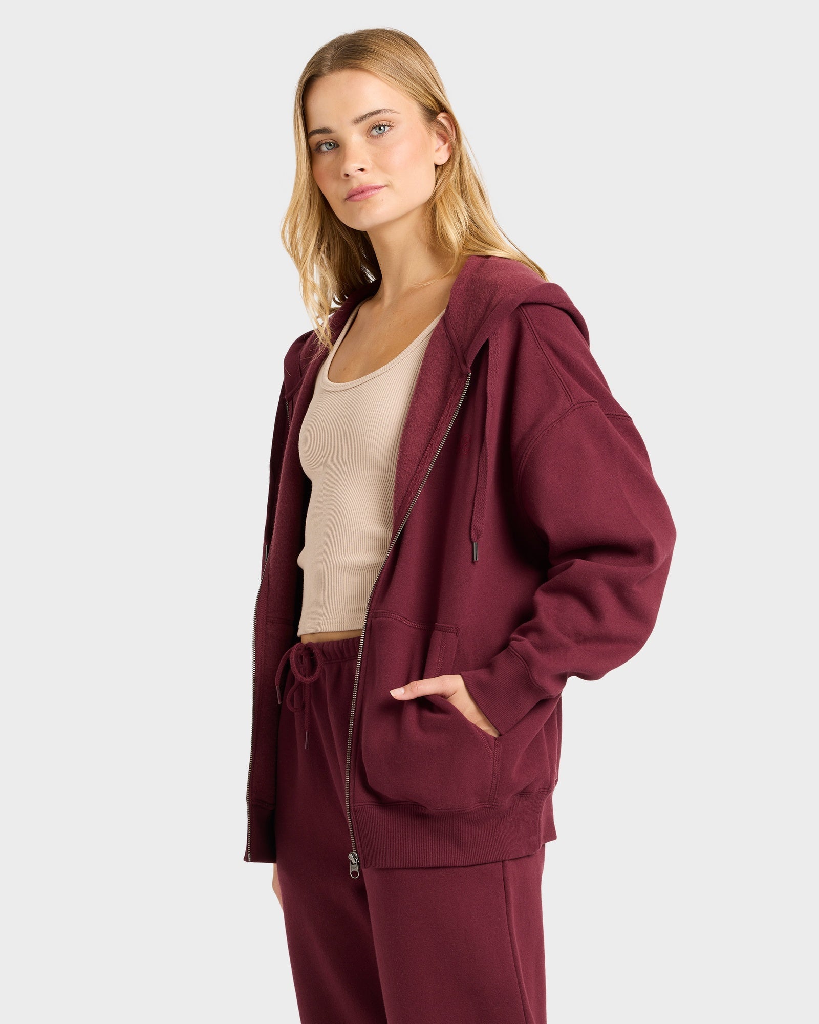 Womens Wave Essentials Zip Up Hoodie