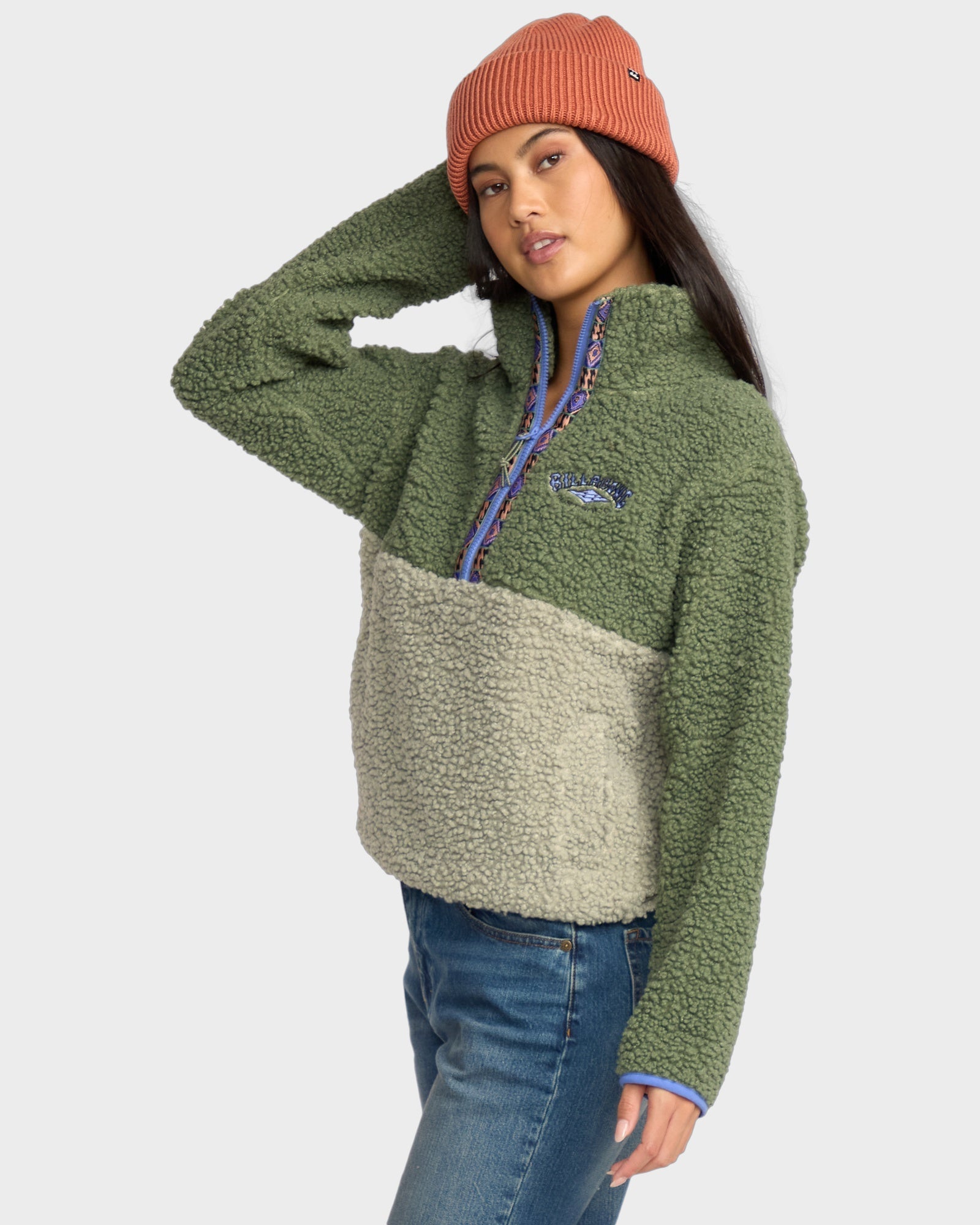 Womens Horizon Mock Neck Half Zip Pullover