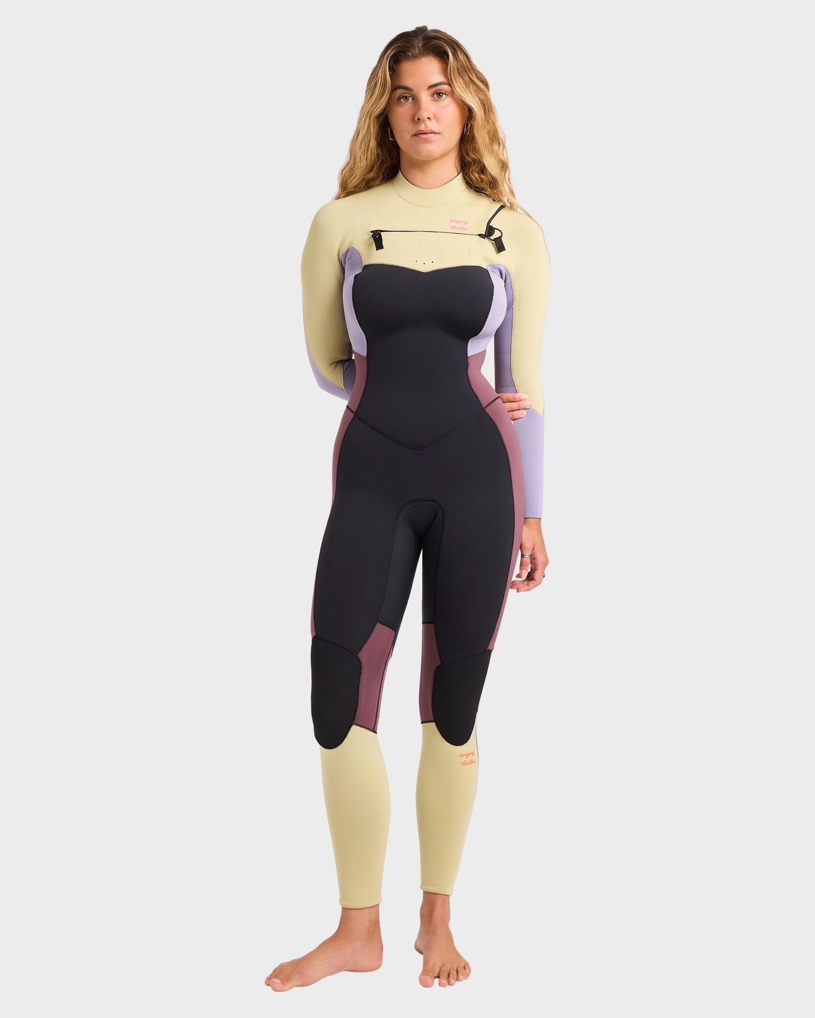 Womens 3/2mm Synergy Natural Chest Zip Steamer Wetsuit