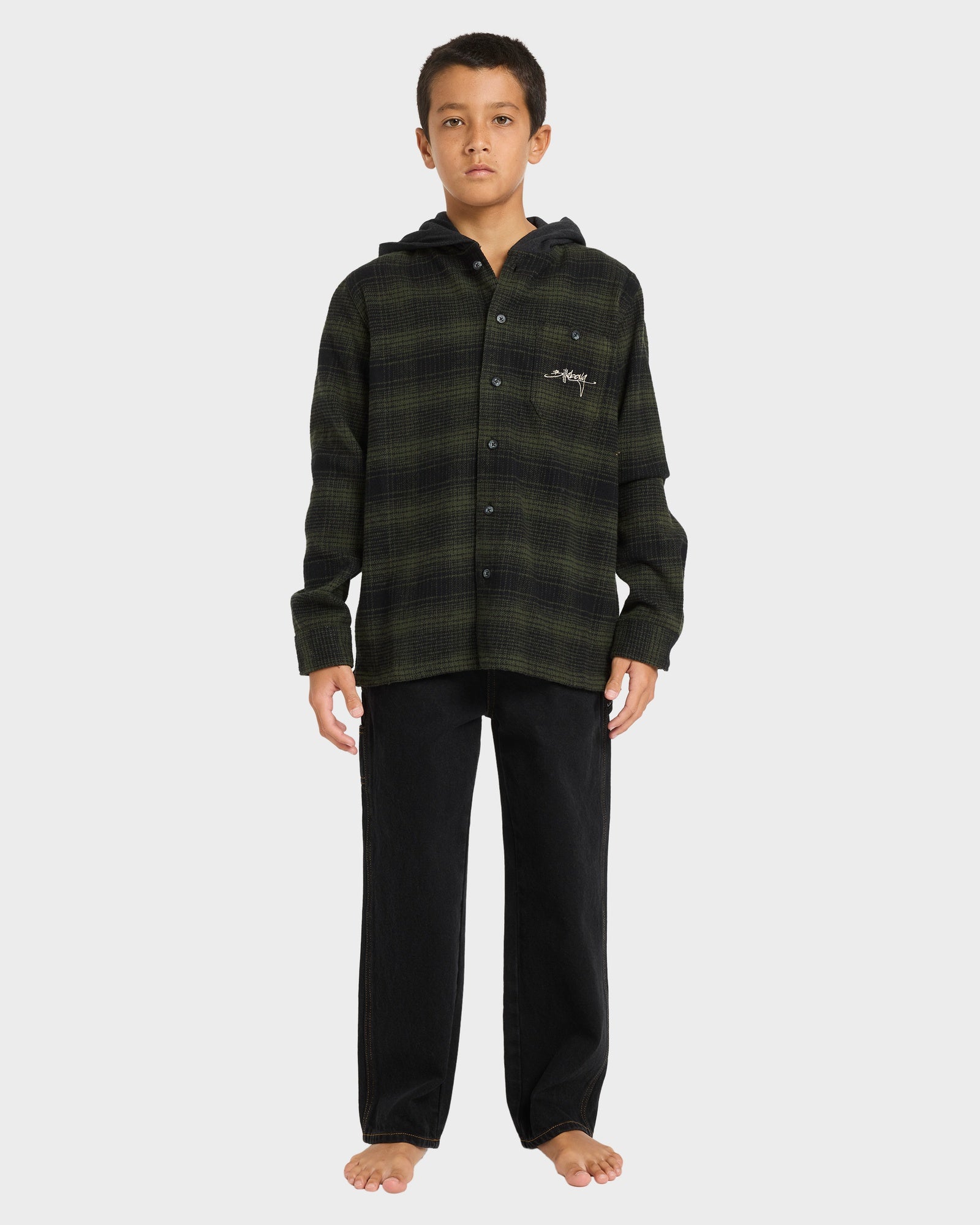 Boys 8-16 Baja Surf Flannel Long Sleeve Shirt