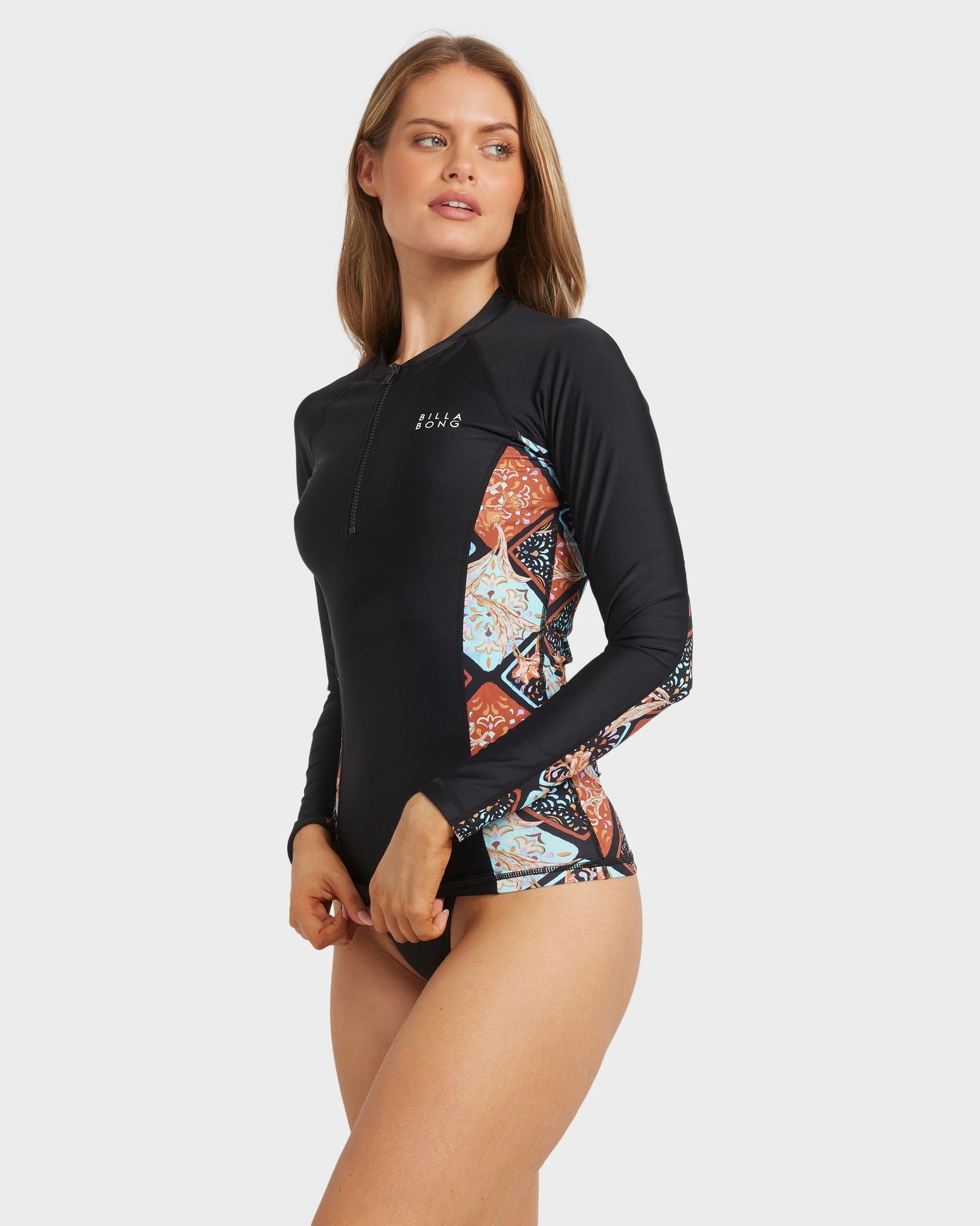 Womens Forever Folk Reef Break Long Sleeve Rash Vest