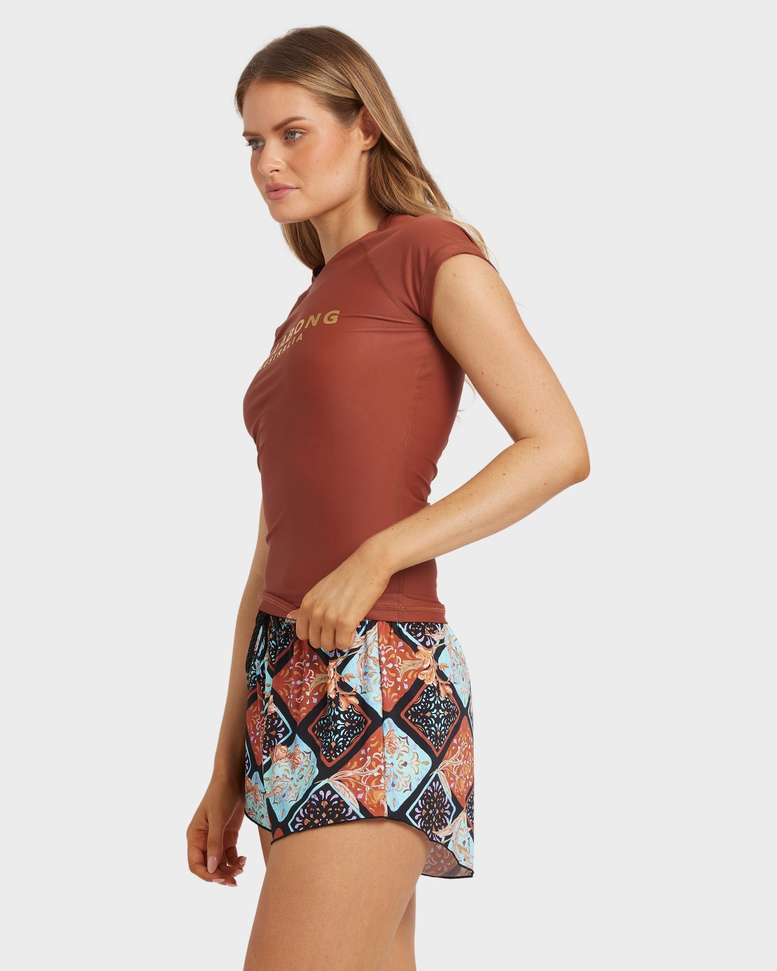 Womens Forever Folk Swim Volley Boardshorts