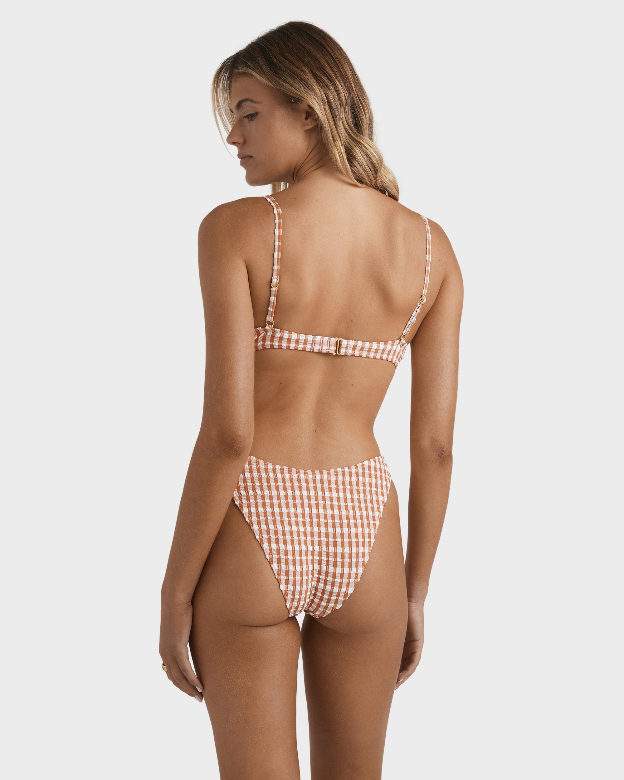 Womens Wave Check Hike Bikini Bottom