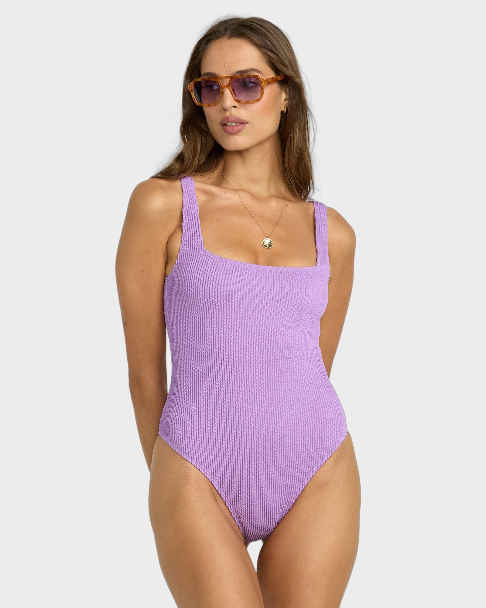 Womens Summer High One Piece Swimsuit