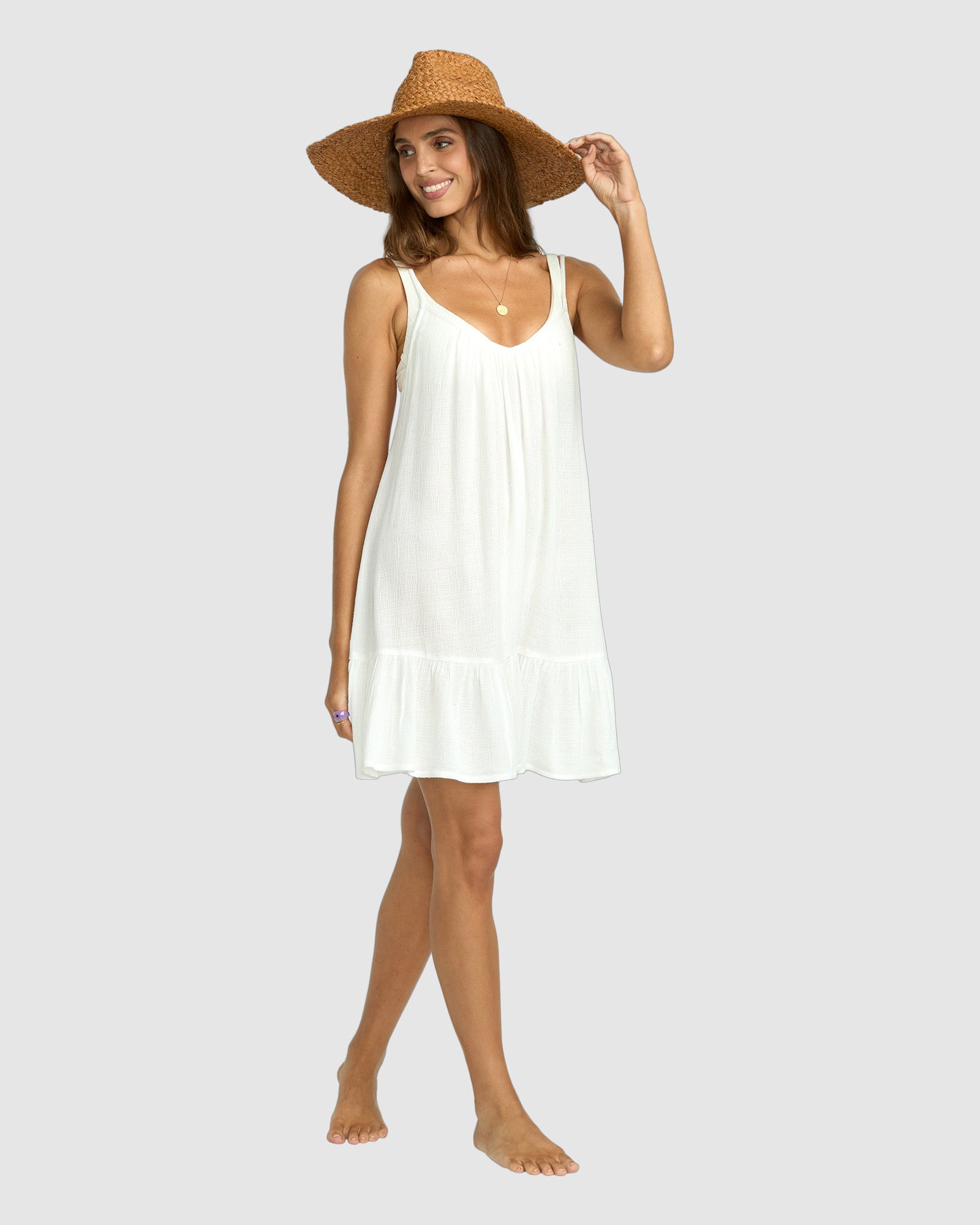 Womens Beach Vibes Cover-up Mini Dress