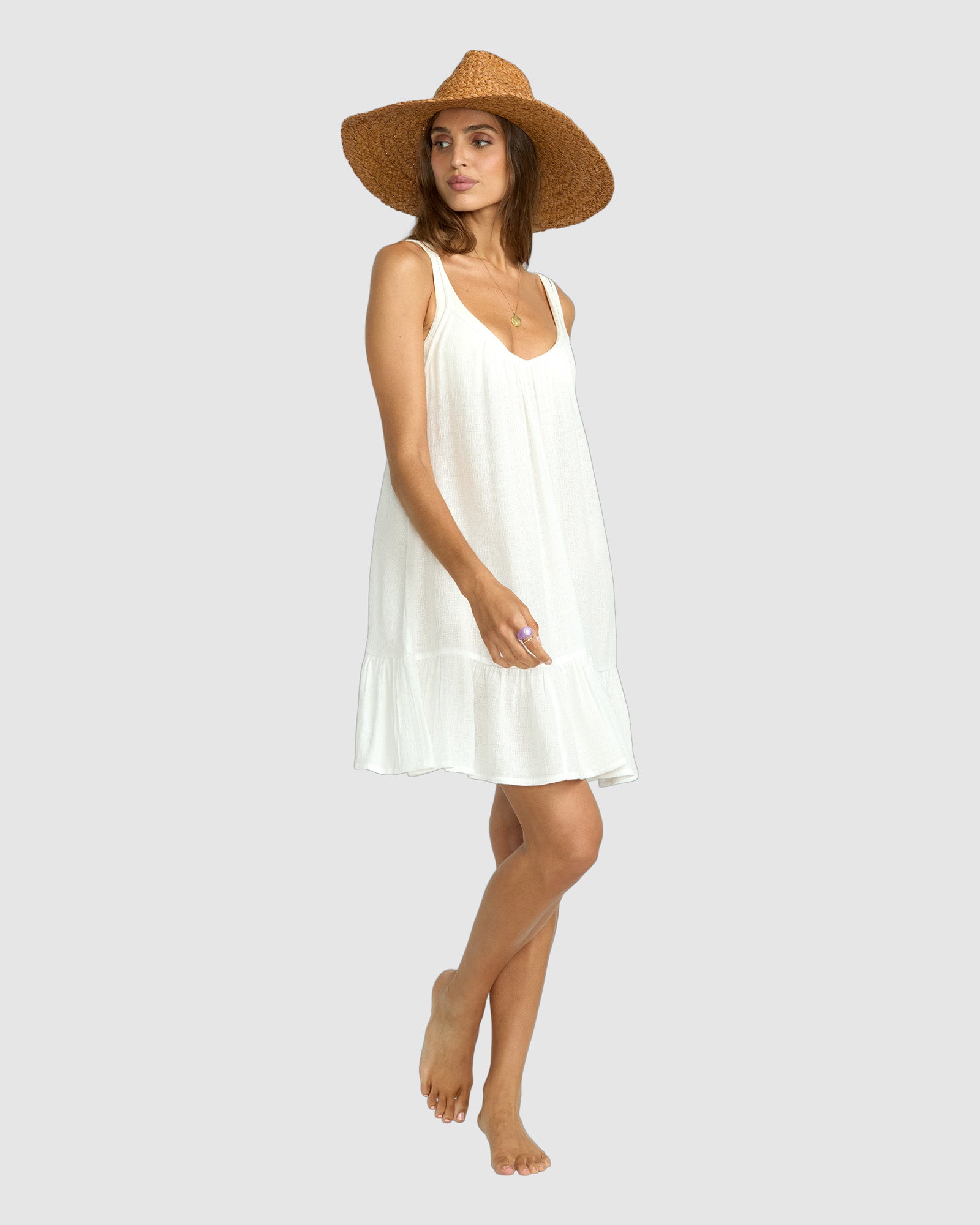 Womens Beach Vibes Cover-up Mini Dress