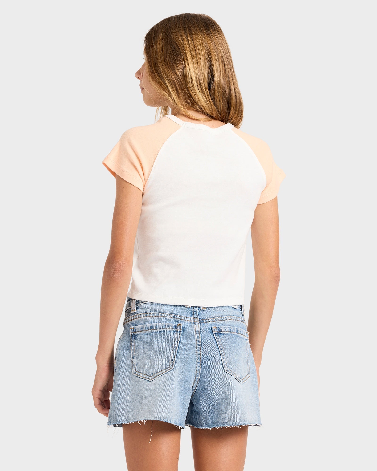 Girls 6-14 Surf Club Ringer Raglan T-Shirt