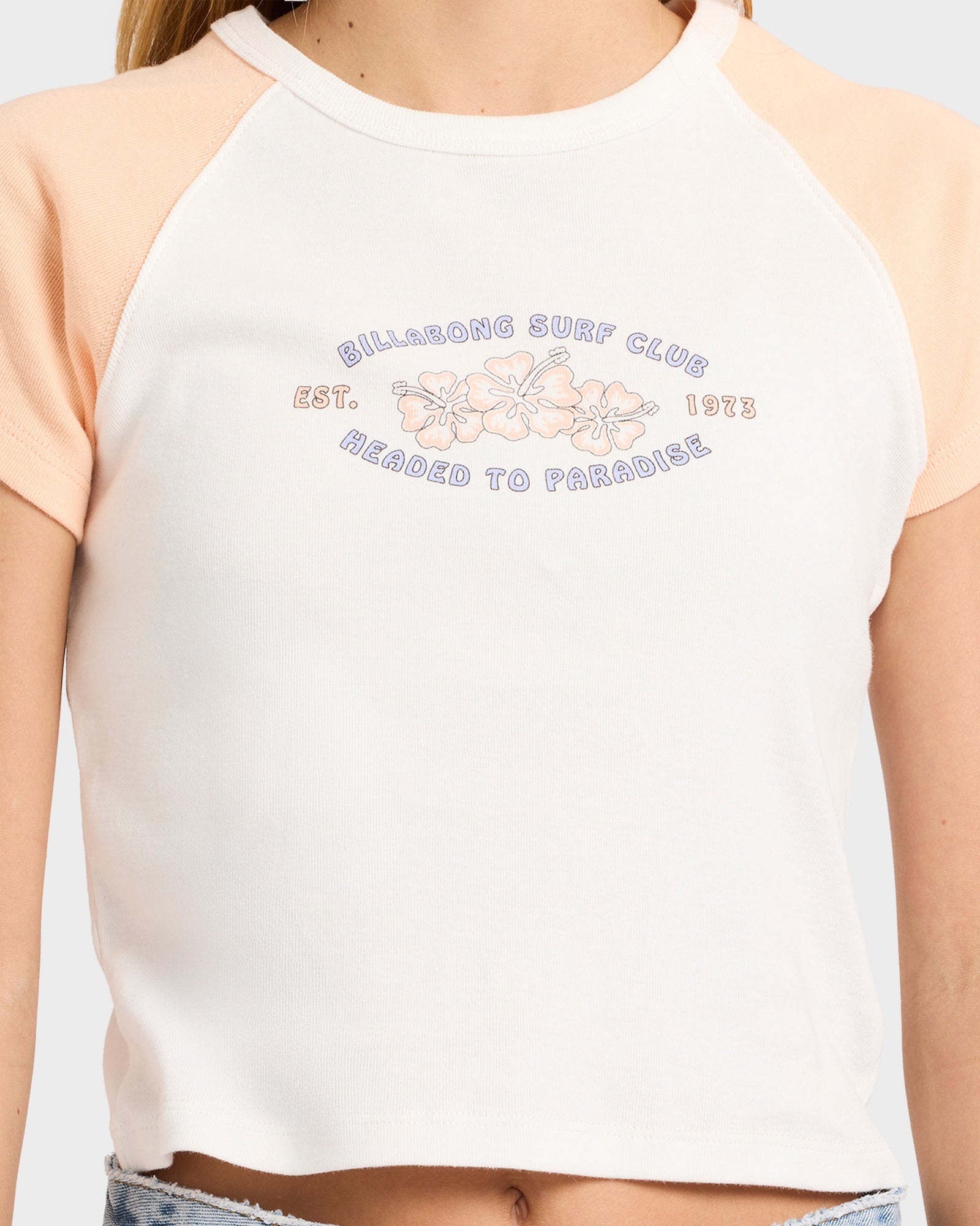 Girls 6-14 Surf Club Ringer Raglan T-Shirt