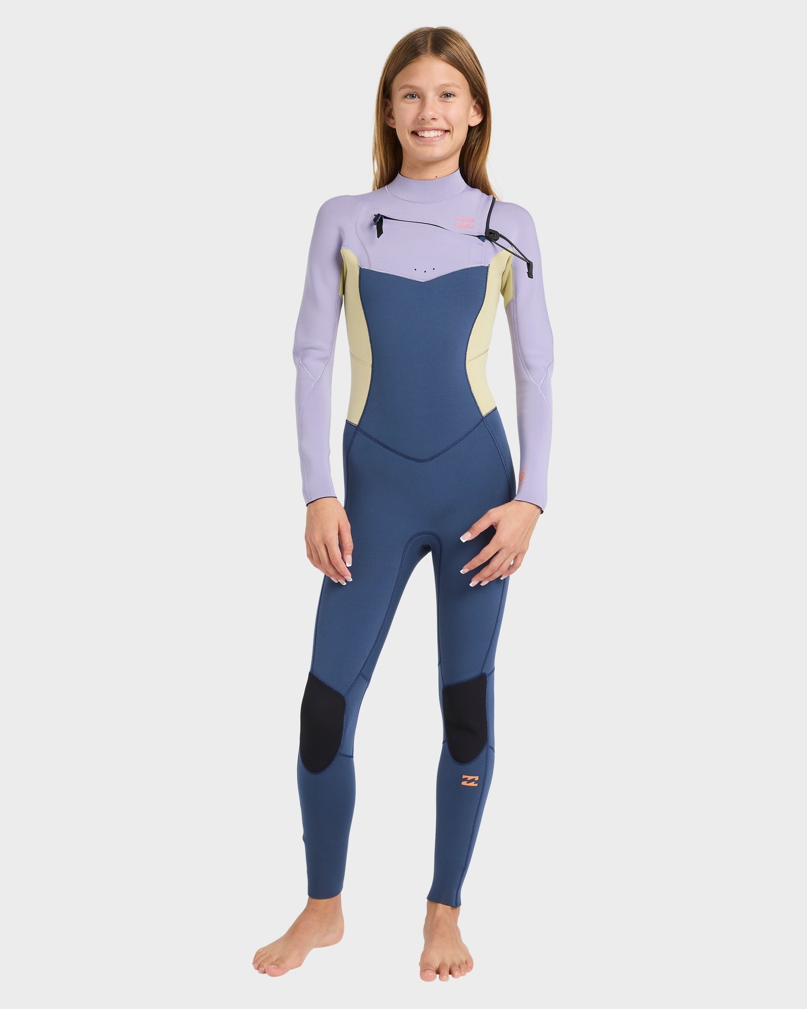 Girls 8-14 4/3mm Synergy Natural Chest Zip GBS Steamer Wetsuit