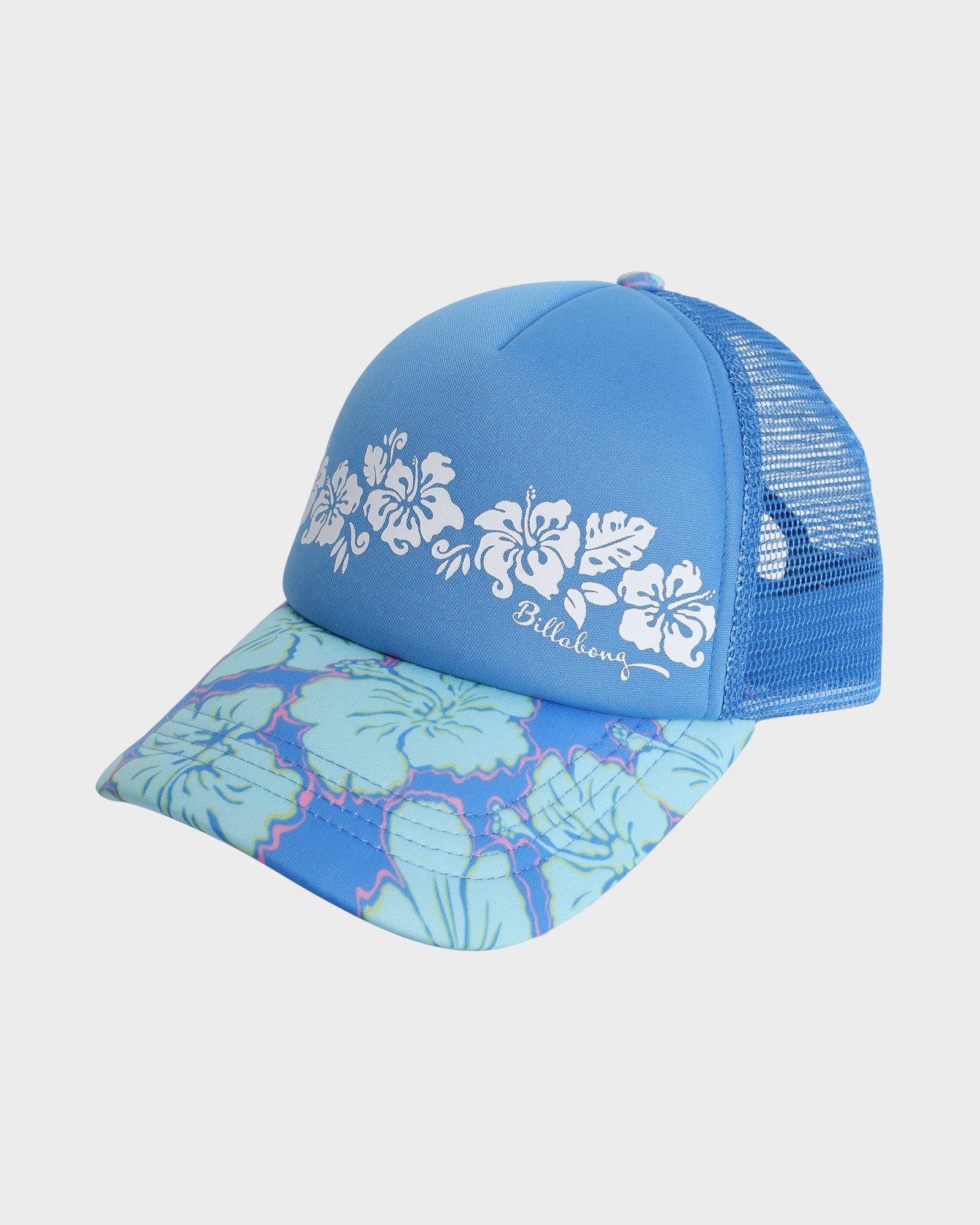 Girls 6-14 Happy Hibiscus Trucker Cap