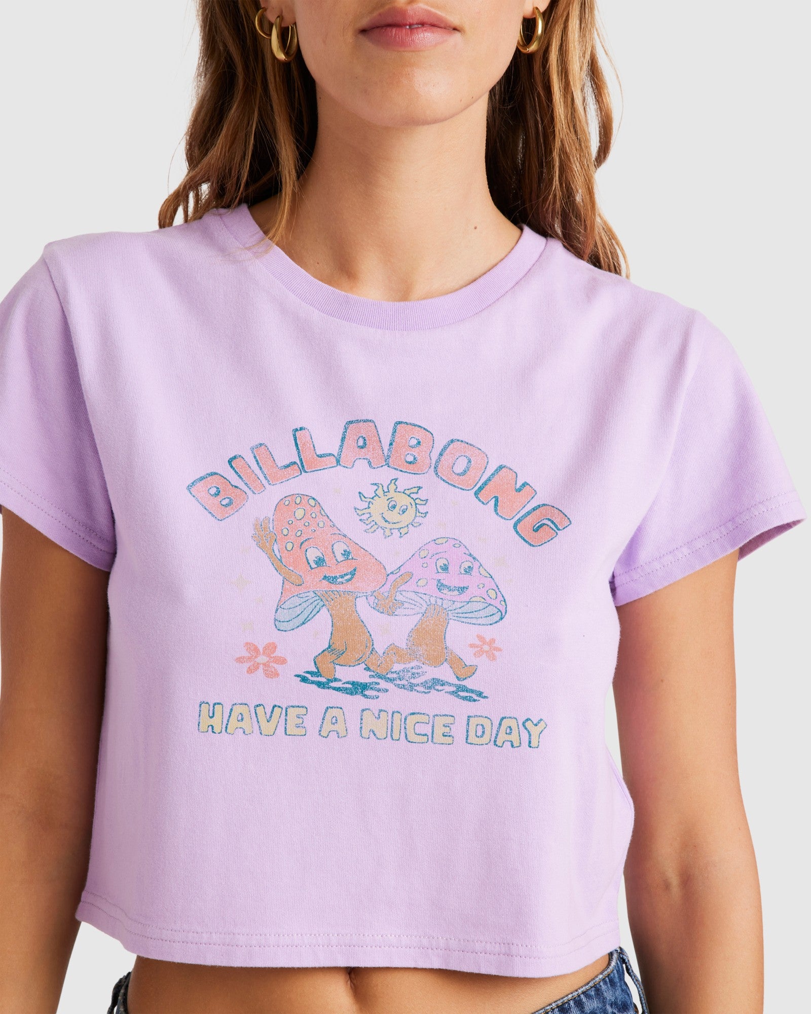 Womens Happy Mind Crop T-Shirt