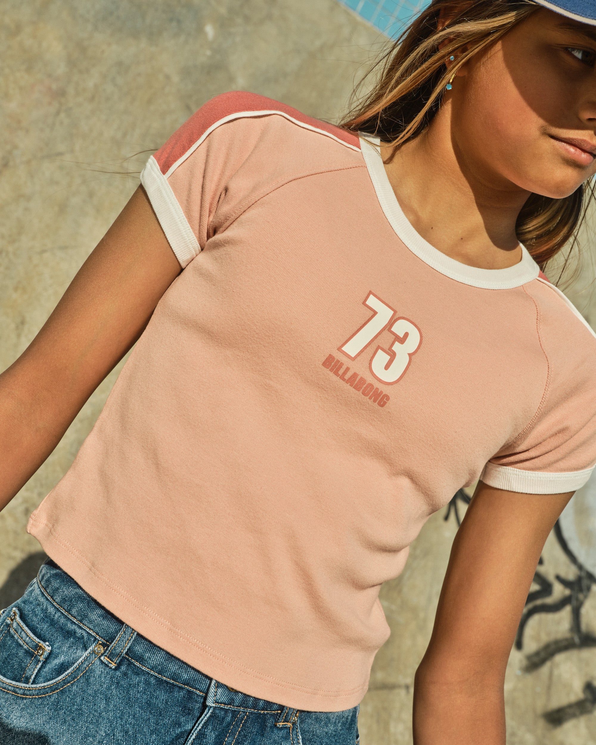 Girls 6-16 Shoreline Club Ringer T-Shirt