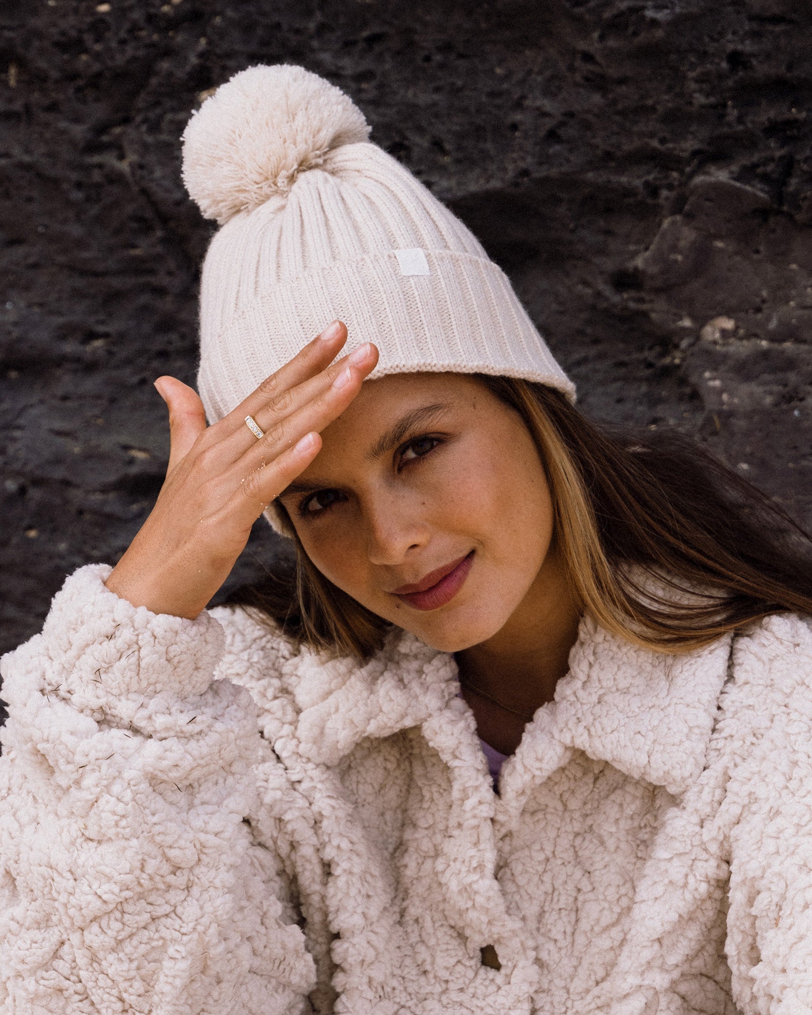 Womens Chalet Pom Beanie