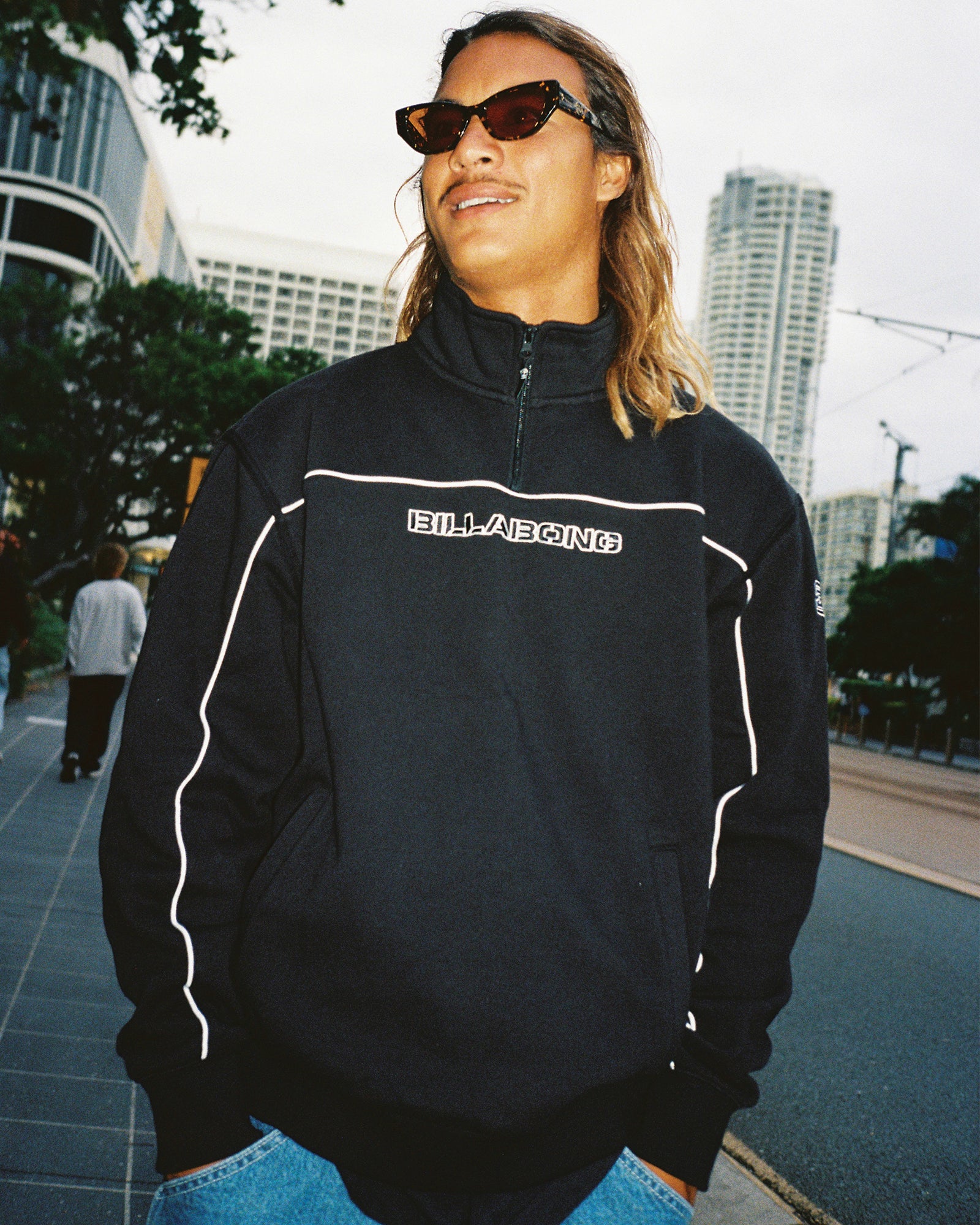 Mens Bracket Half Zip Hoodie