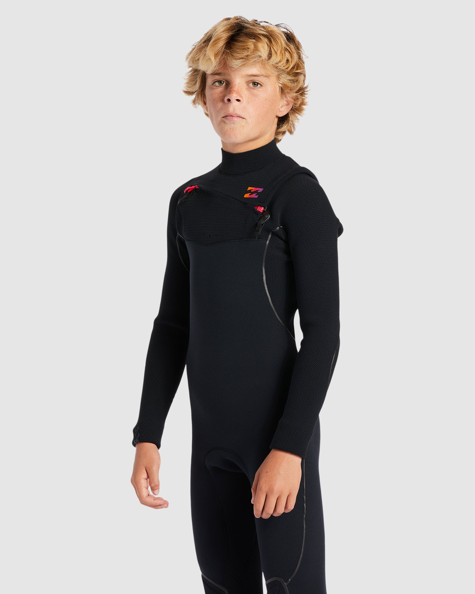 Boys 8-16 3/2mm Furnace Comp Chest Zip Steamer Wetsuit