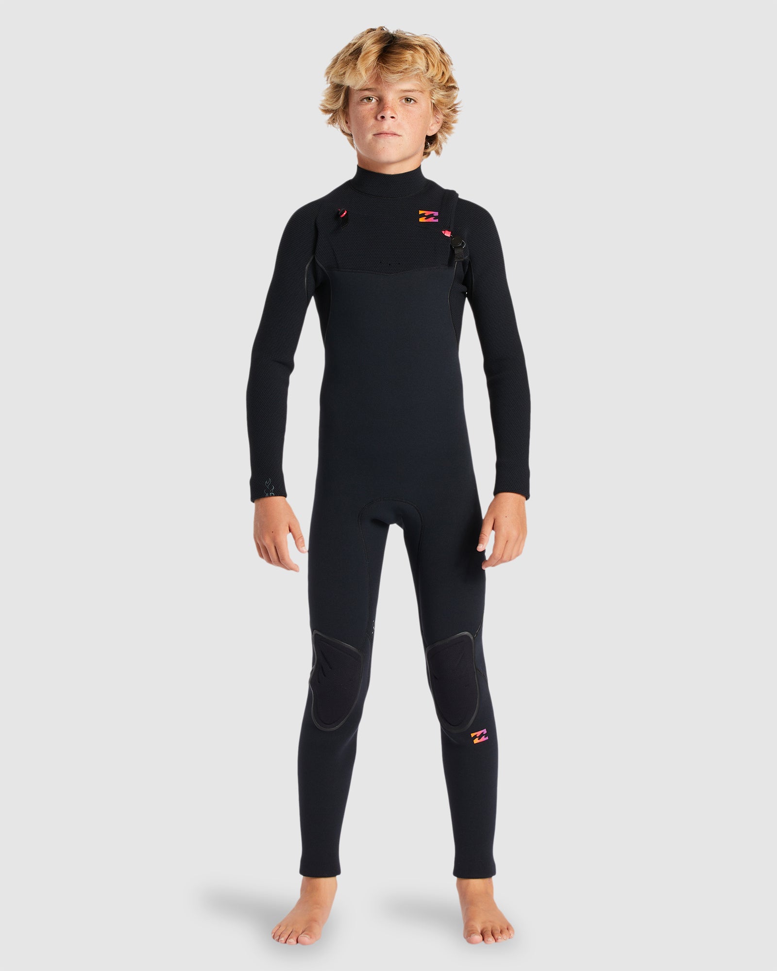 Boys 8-16 3/2mm Furnace Comp Chest Zip Steamer Wetsuit