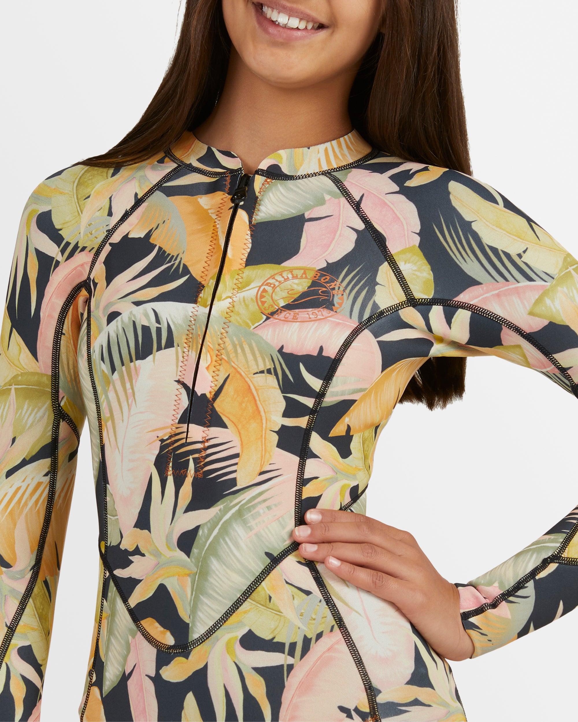 Girls 2-14 Salty Dayz Long Sleeve Springsuit