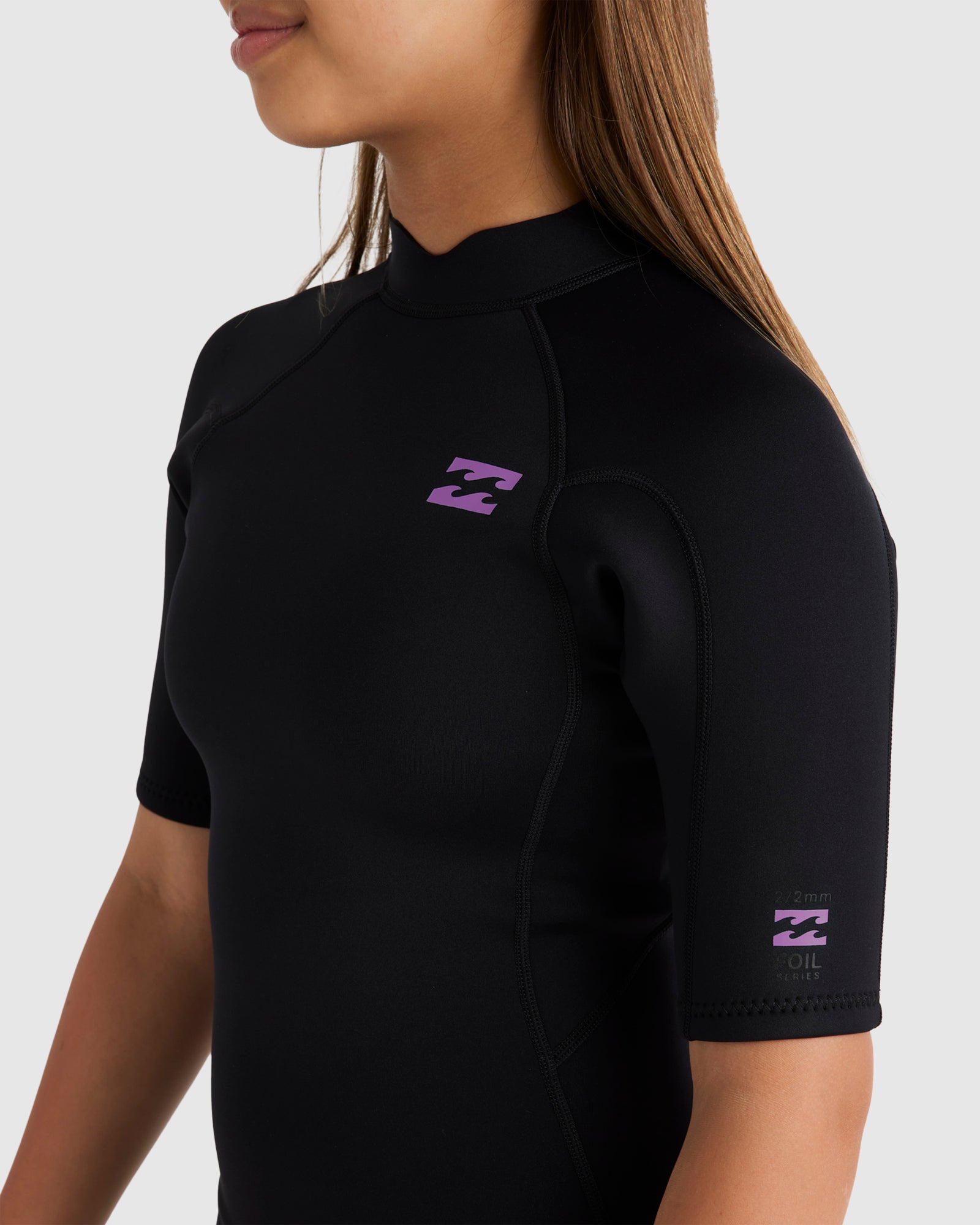 Girls 6-16 2/2 Foil Back Zip Springsuit