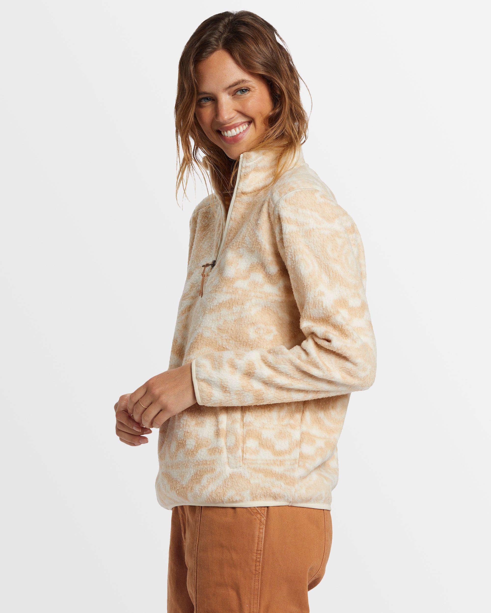Womens Boundary Half Zip Fleece Pullover