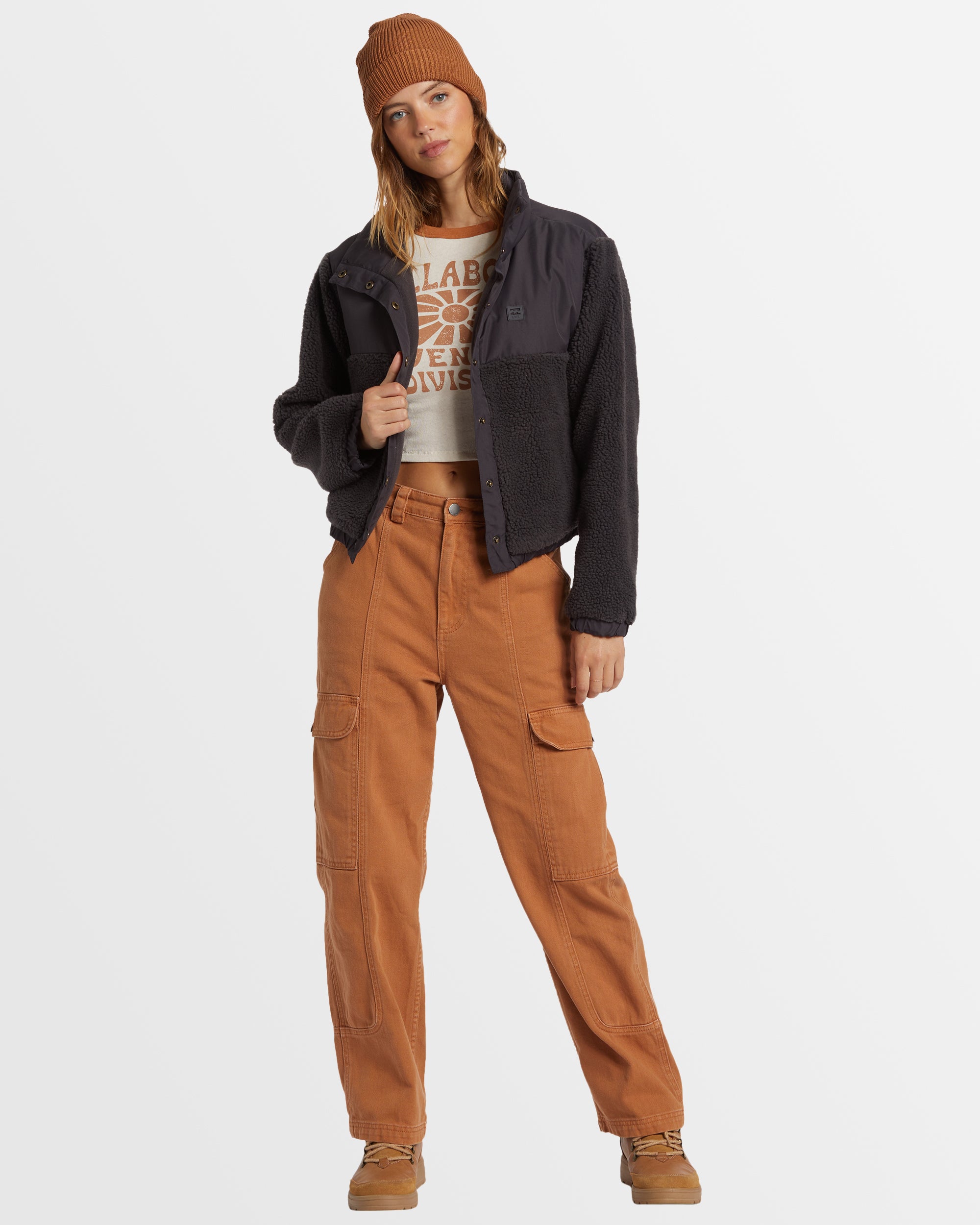 Womens Lost Trails Button Up Fleece Jacket