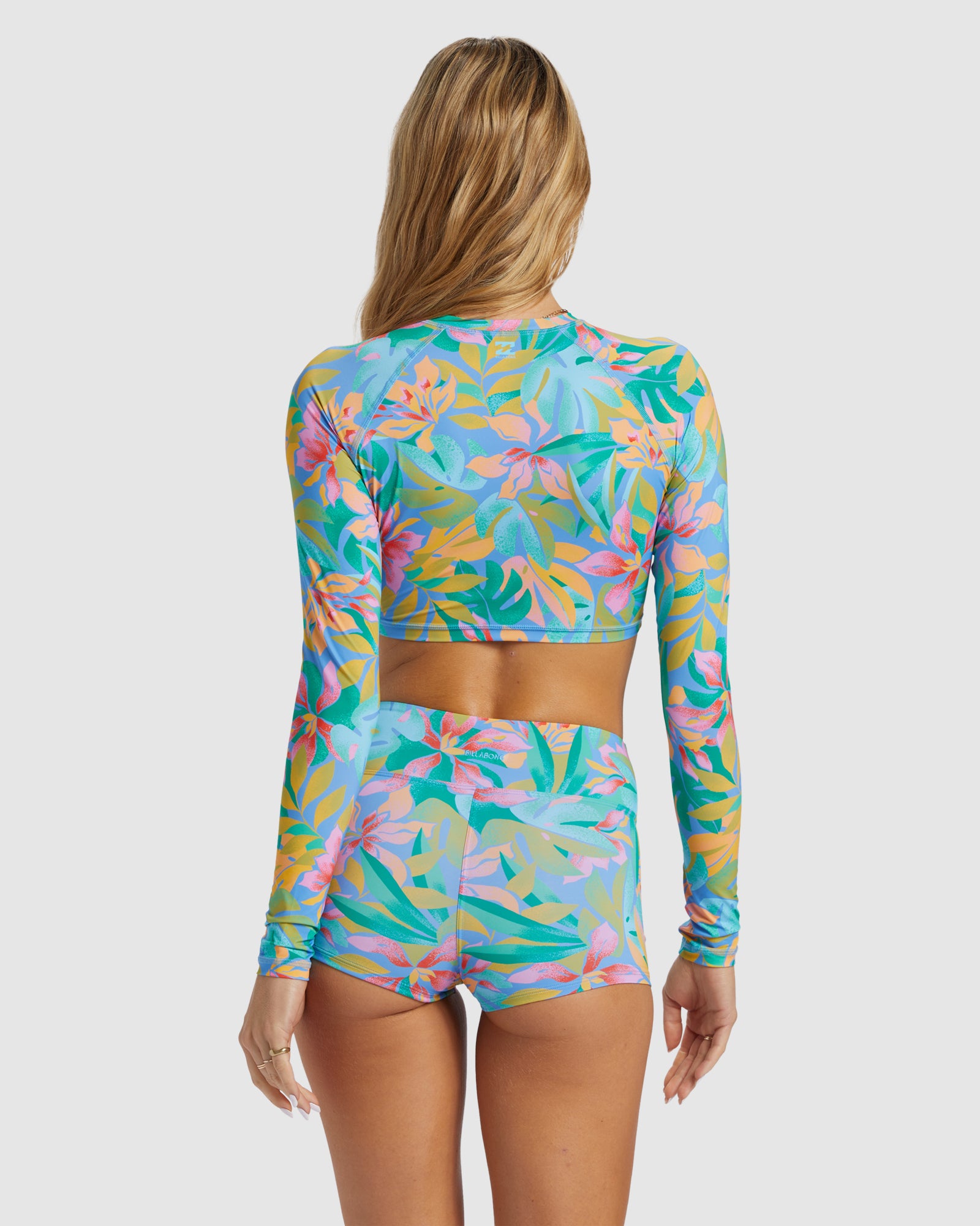 Womens Tropic Daze Crop Long Sleeve Rash Vest