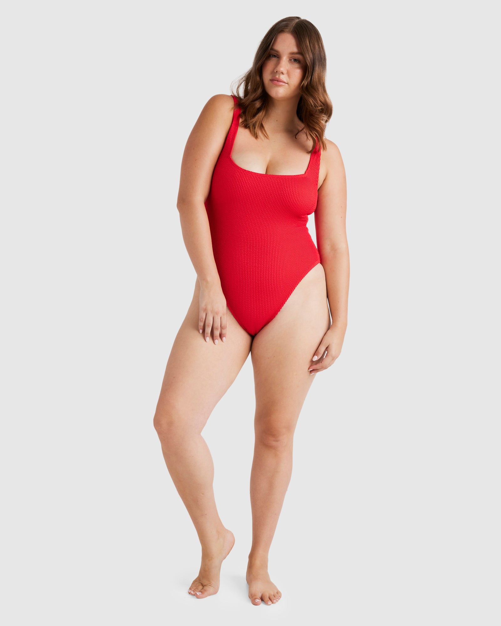 Womens Summer High Square Neck One Piece