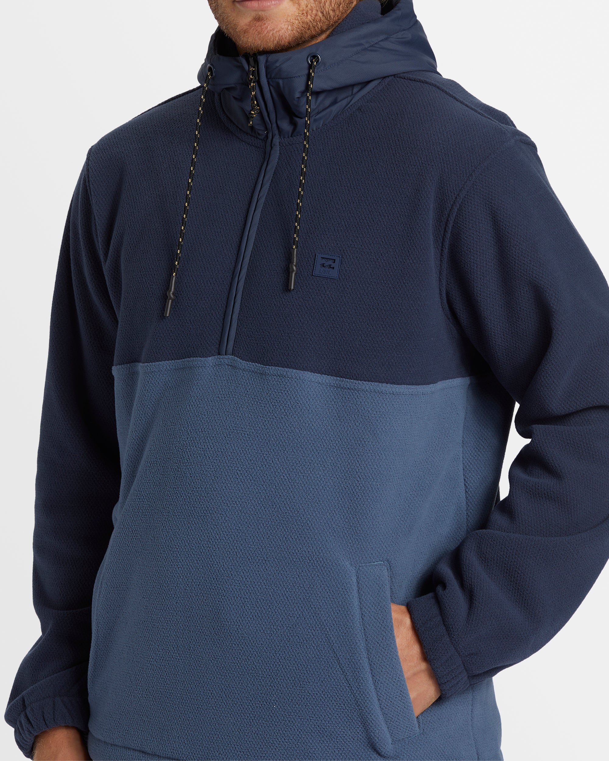 Mens A/Div Boundary Hooded Half Zip Fleece Pullover