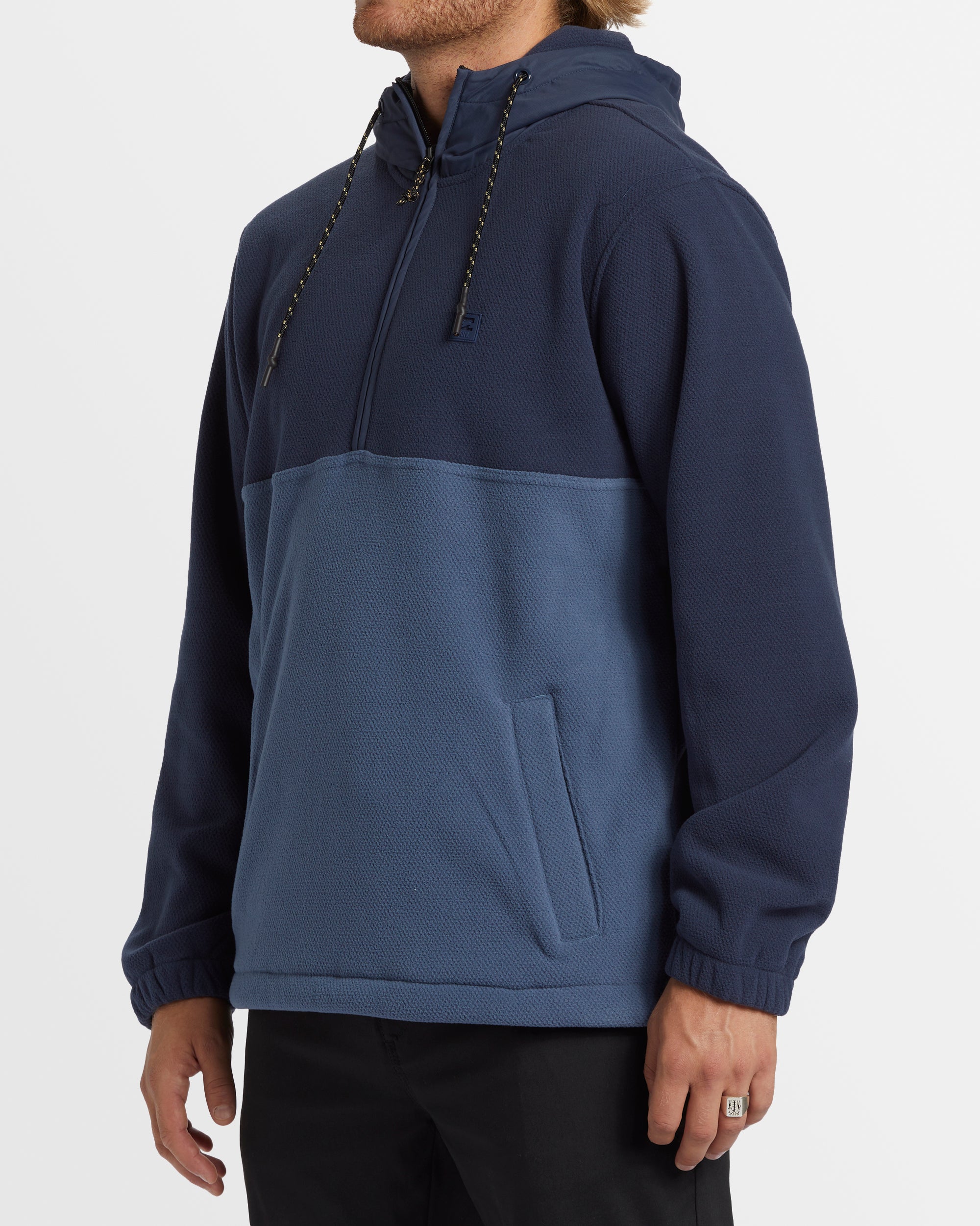 Mens A/Div Boundary Hooded Half Zip Fleece Pullover
