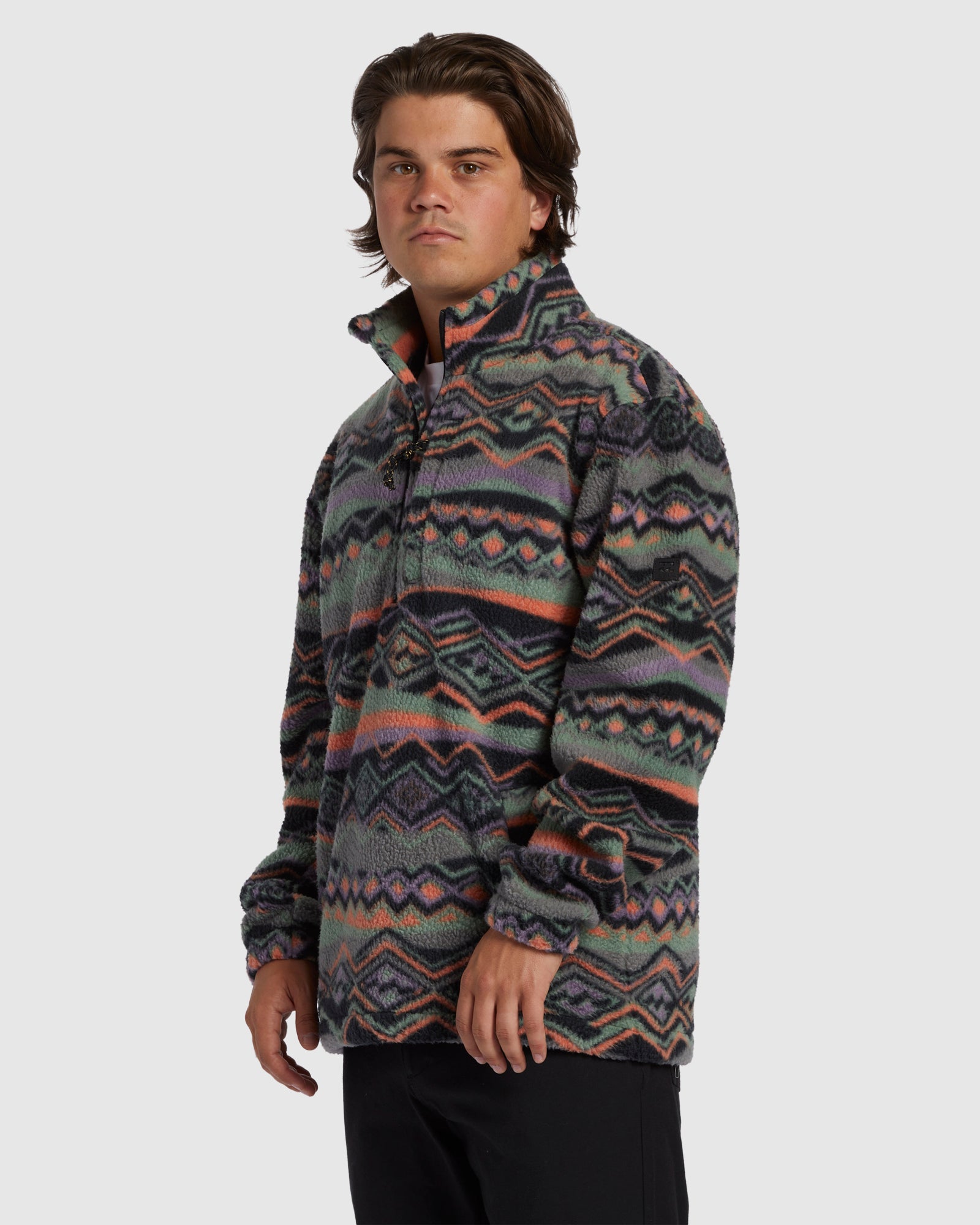 Mens A/Div Boundary Mock Neck Fleece Pullover