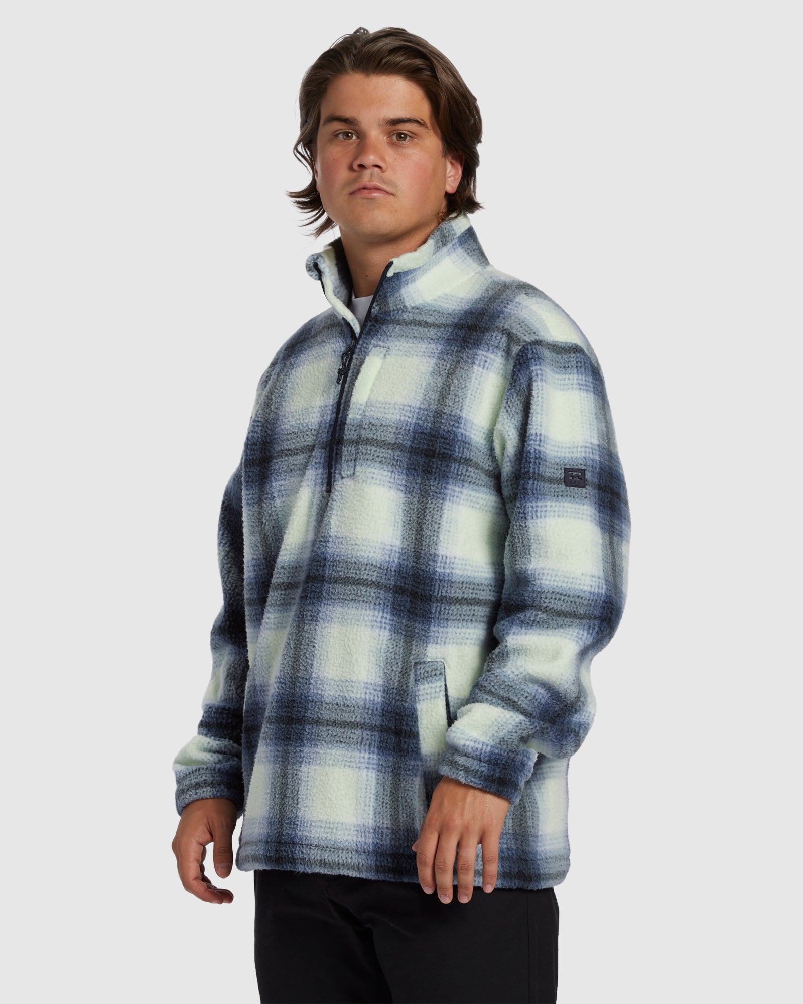 Mens A/Div Boundary Mock Neck Fleece Pullover