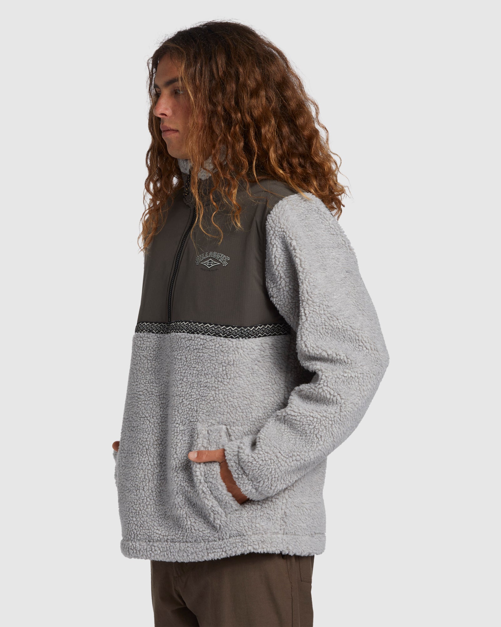 Mens A/Div Boundary Re-It-Shirtue Mock Neck Fleece Pullover