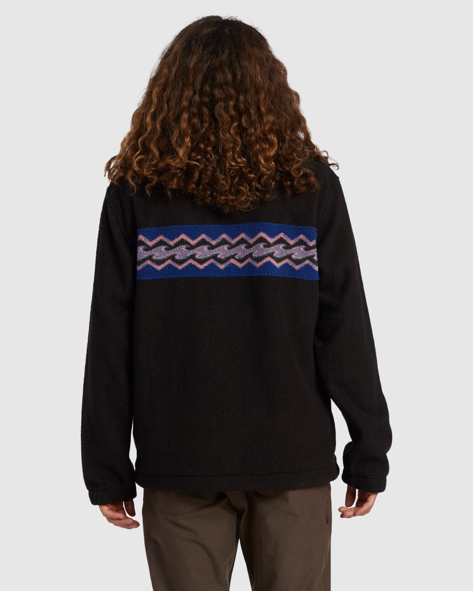 Mens A/Div Boundary Mock Snap Fleece Pullover