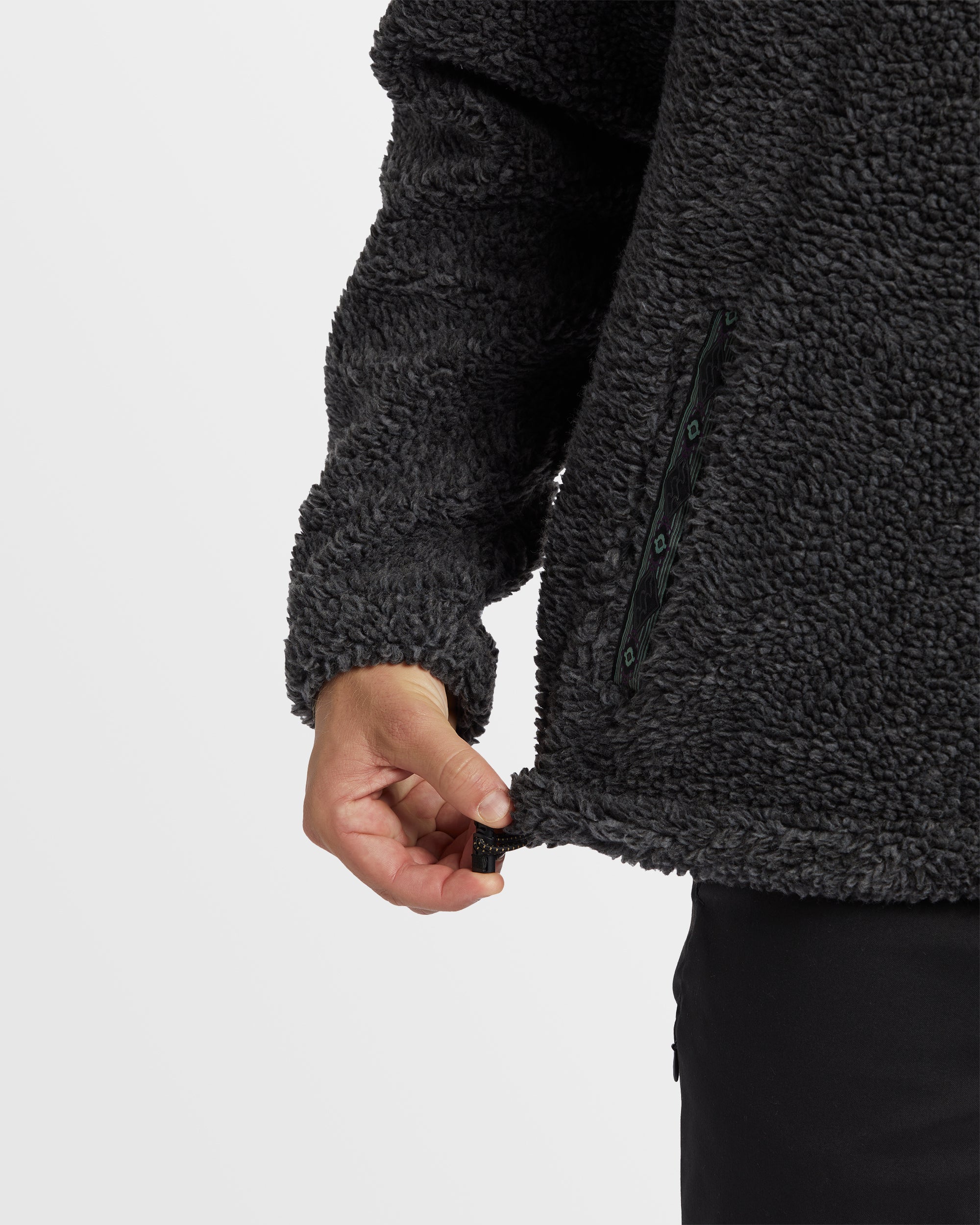 Mens Boundary Tombstone Mock Neck Fleece Pullover