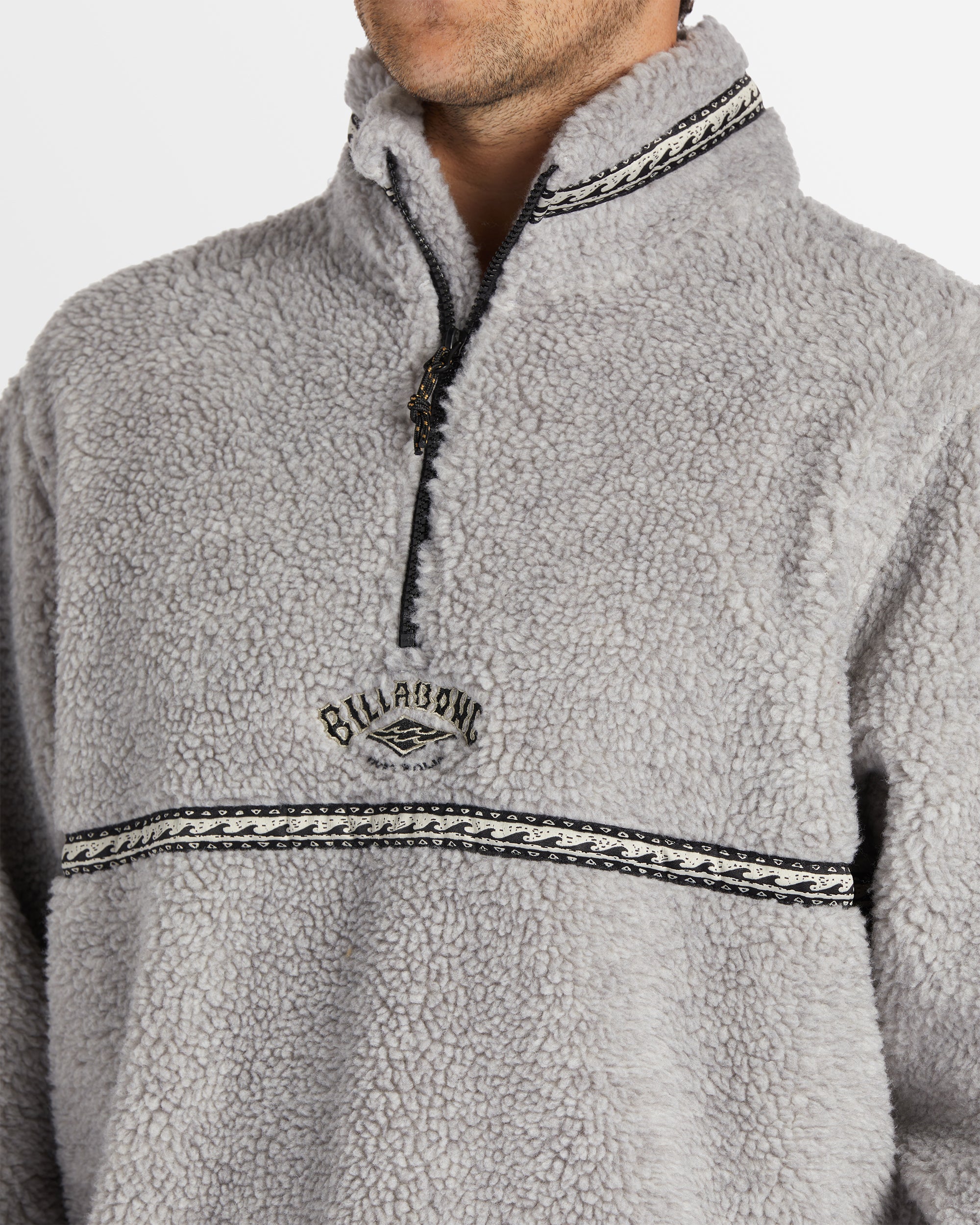 Mens A/Div Boundary Mock Neck Fleece Pullover